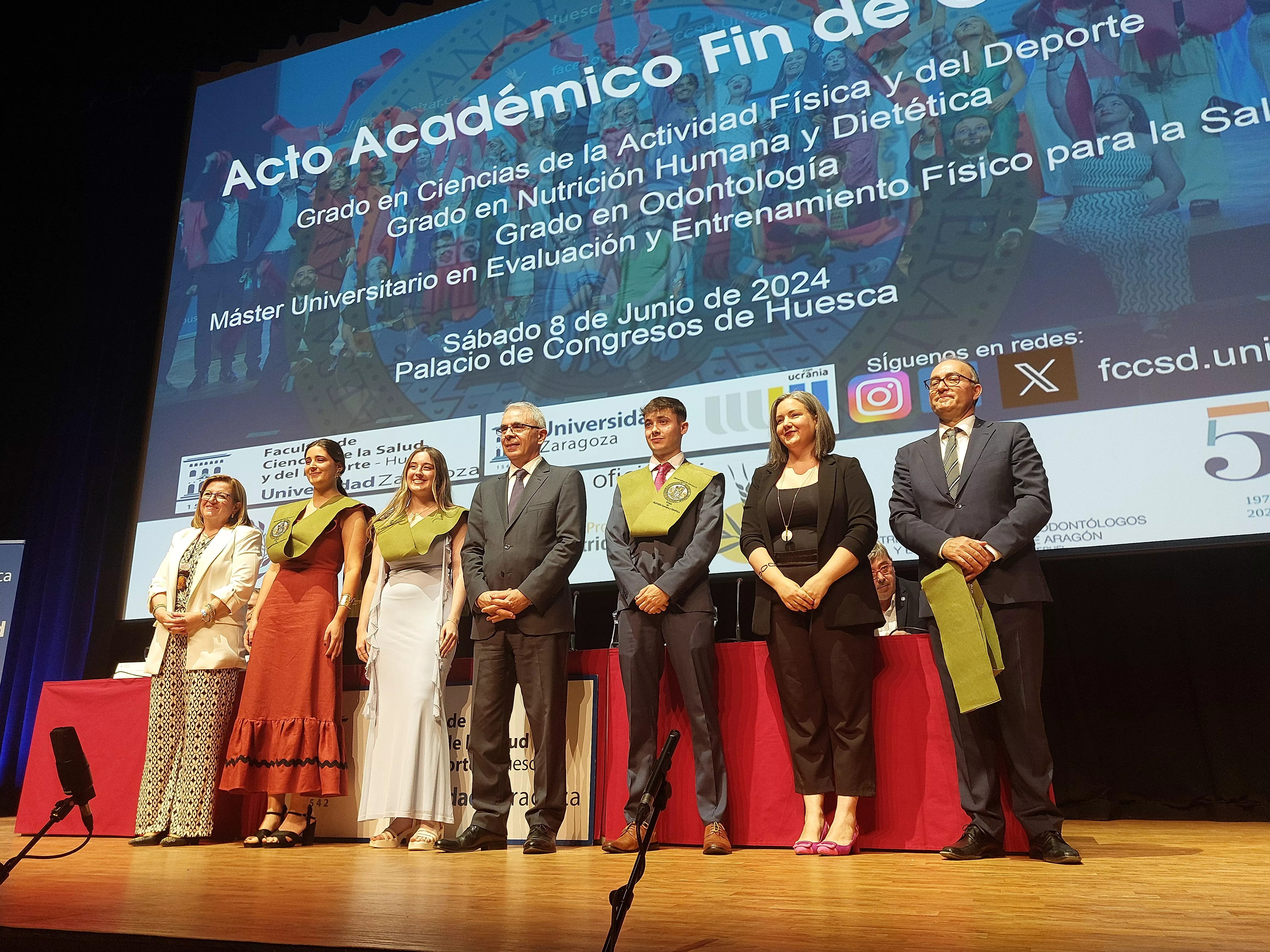 Graduación de los estudios de la Facultad de Ciencias de la Salud y del Deporte. Foto Javier García Antón