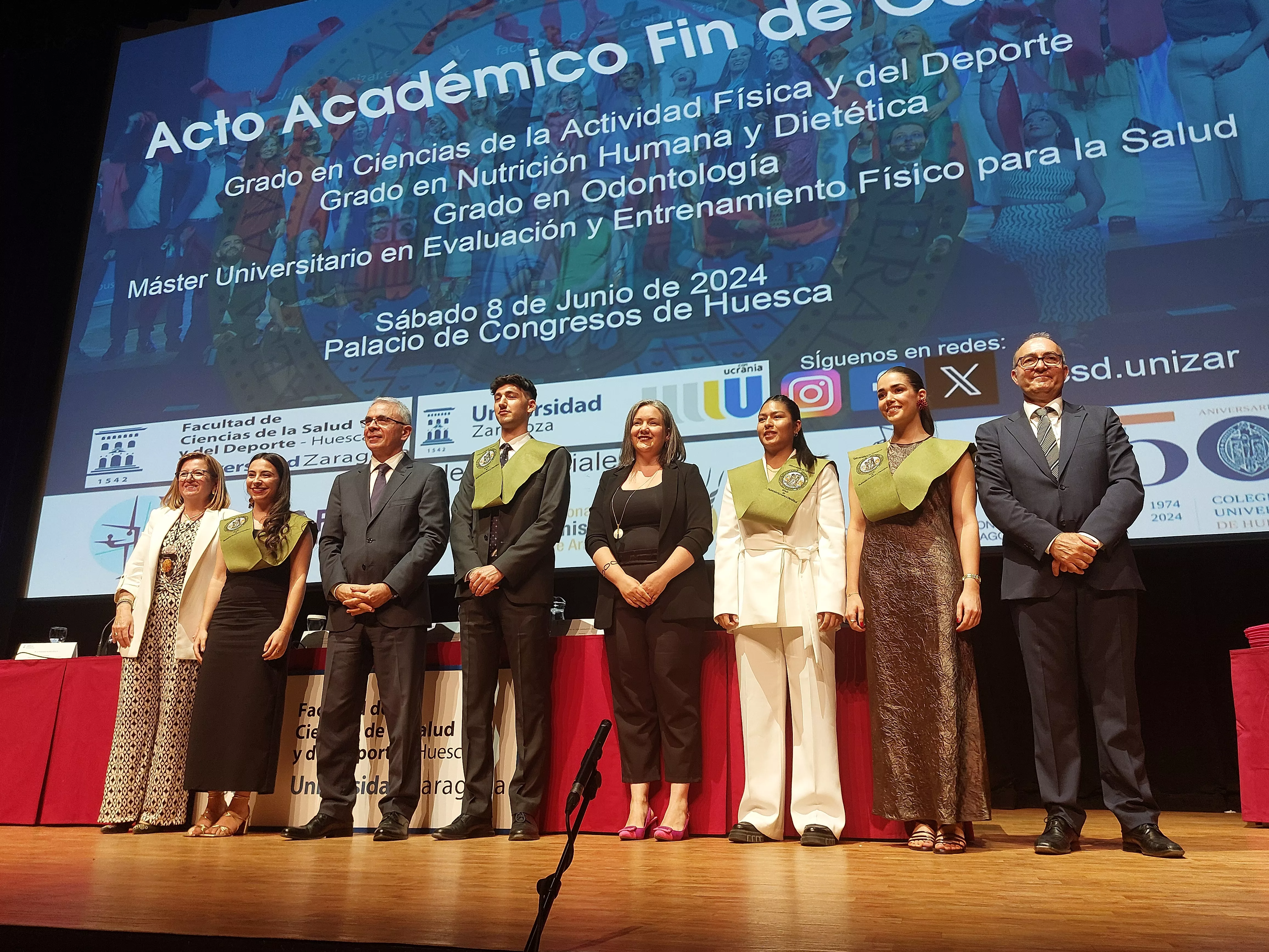Graduación de los estudios de la Facultad de Ciencias de la Salud y del Deporte. Foto Javier García Antón