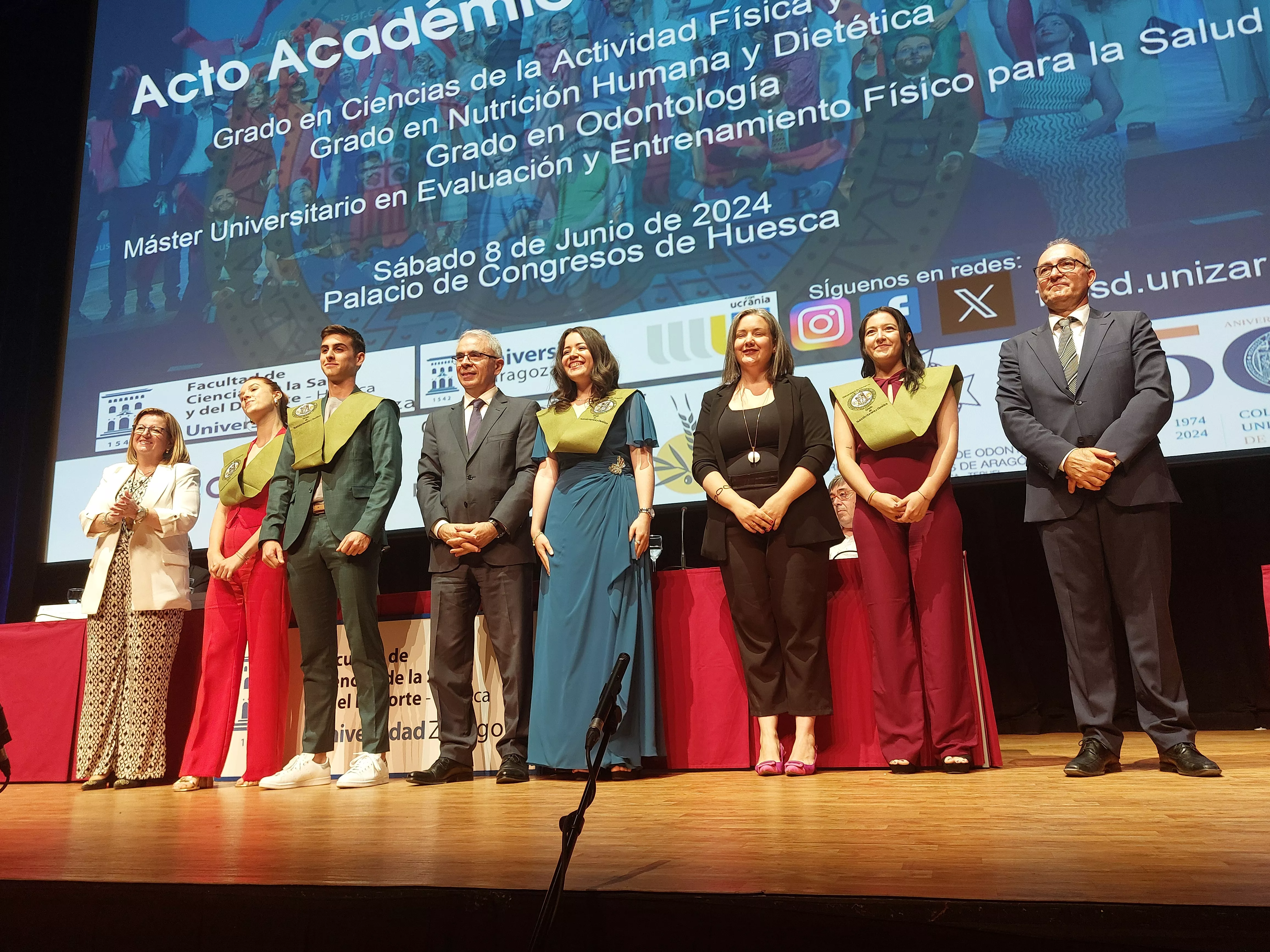 Graduación de los estudios de la Facultad de Ciencias de la Salud y del Deporte. Foto Javier García Antón