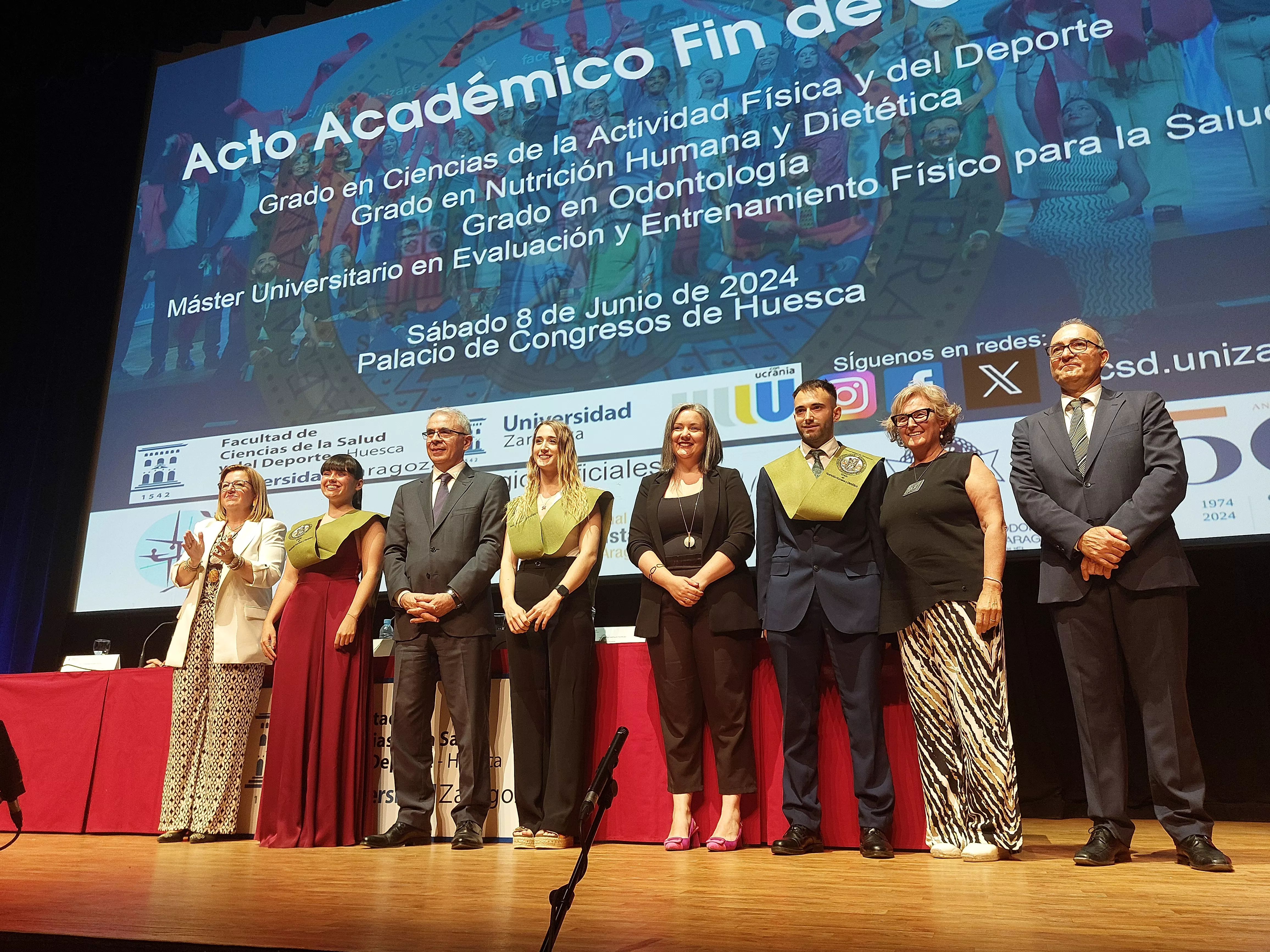 Graduación de los estudios de la Facultad de Ciencias de la Salud y del Deporte. Foto Javier García Antón