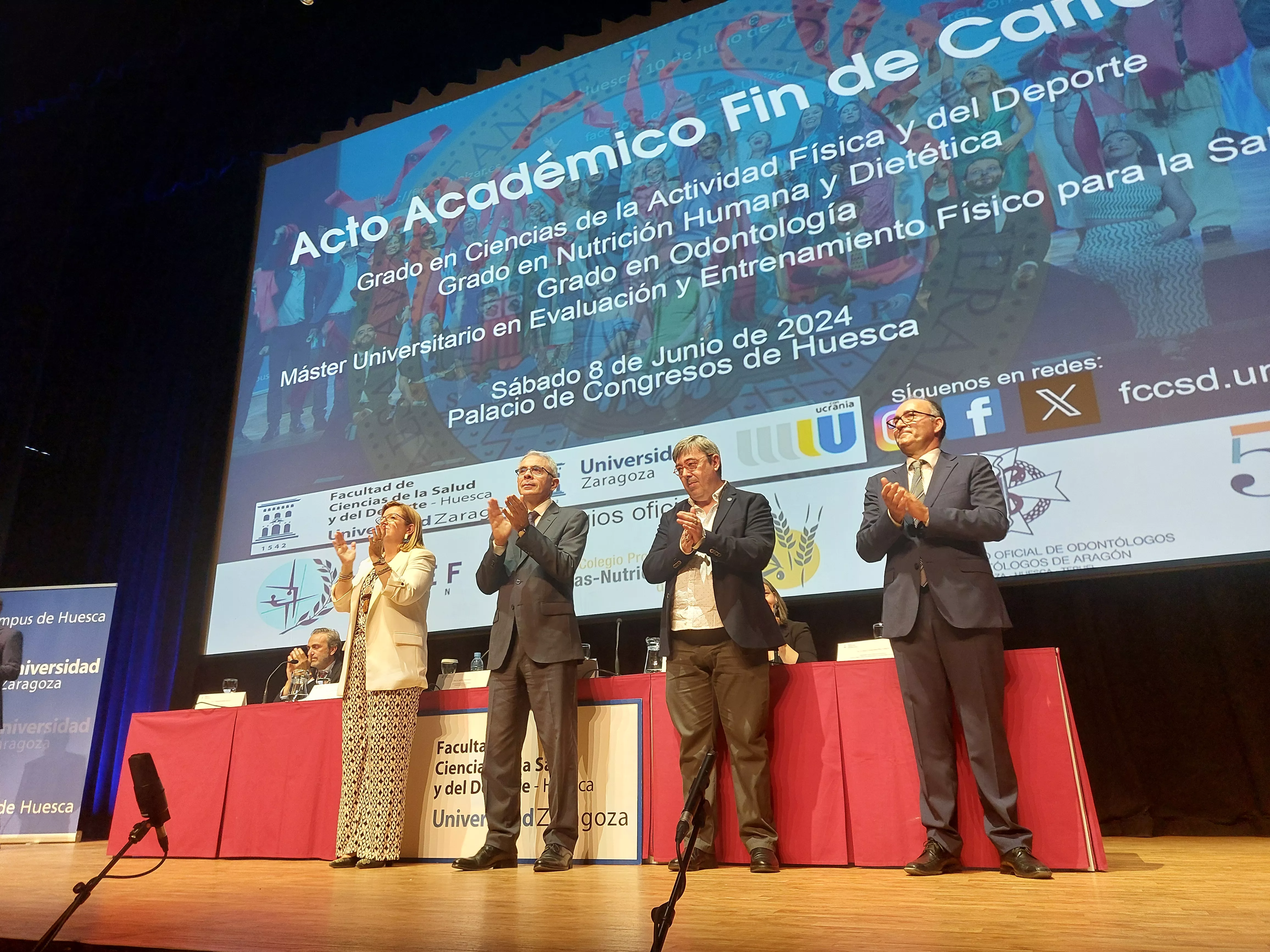 Graduación de los estudios de la Facultad de Ciencias de la Salud y del Deporte. Foto Javier García Antón
