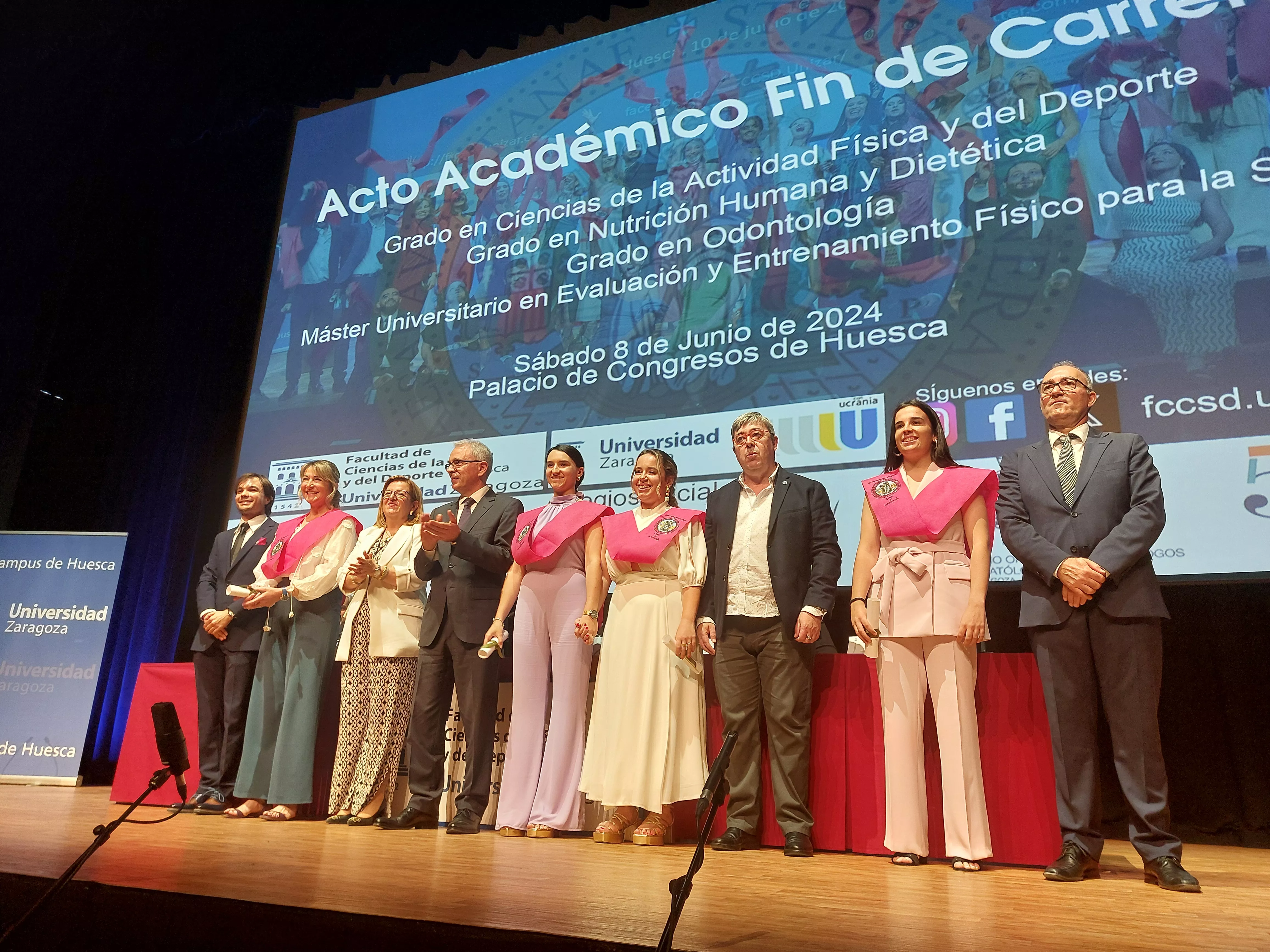 Graduación de los estudios de la Facultad de Ciencias de la Salud y del Deporte. Foto Javier García Antón