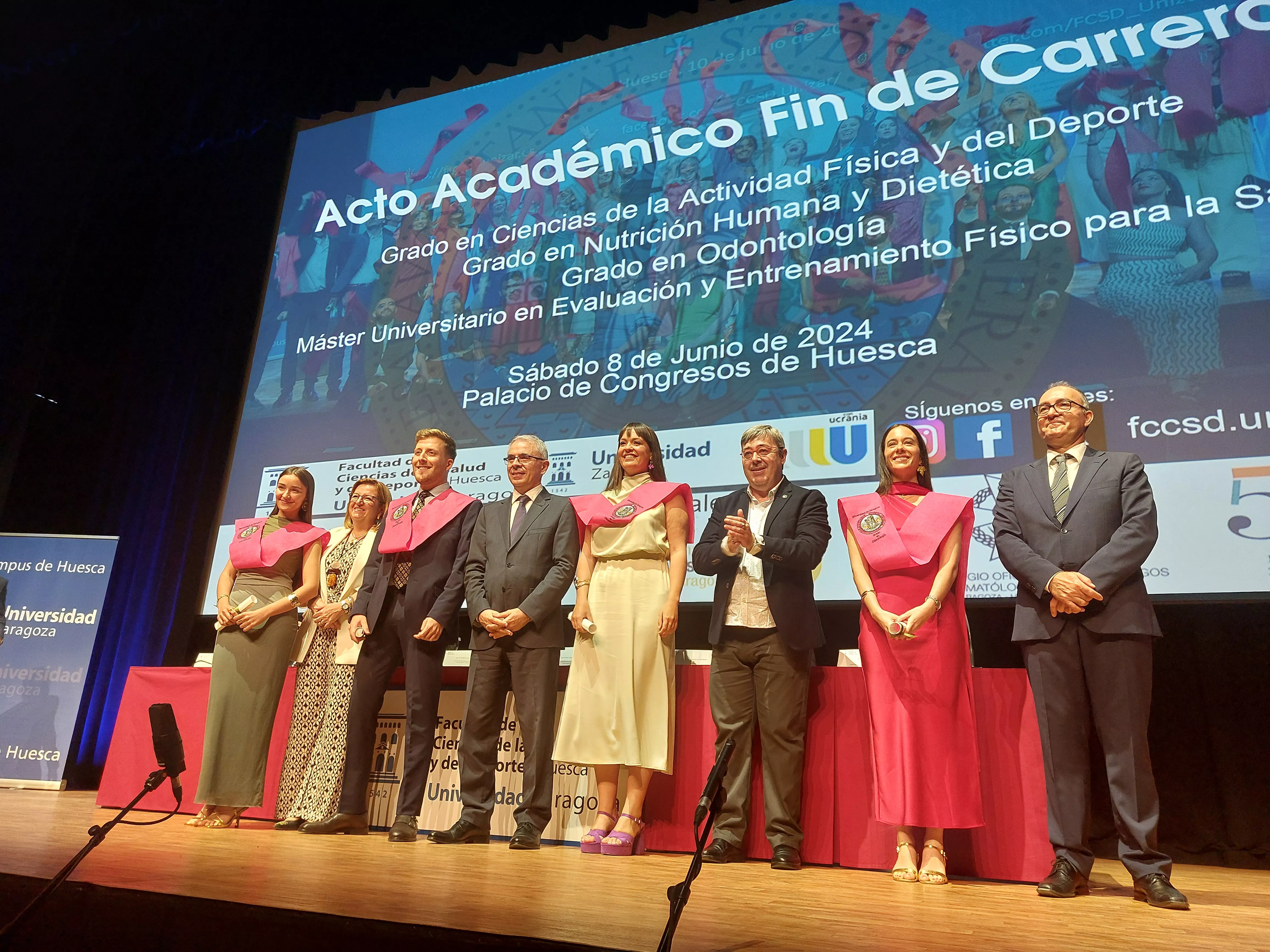 Graduación de los estudios de la Facultad de Ciencias de la Salud y del Deporte. Foto Javier García Antón