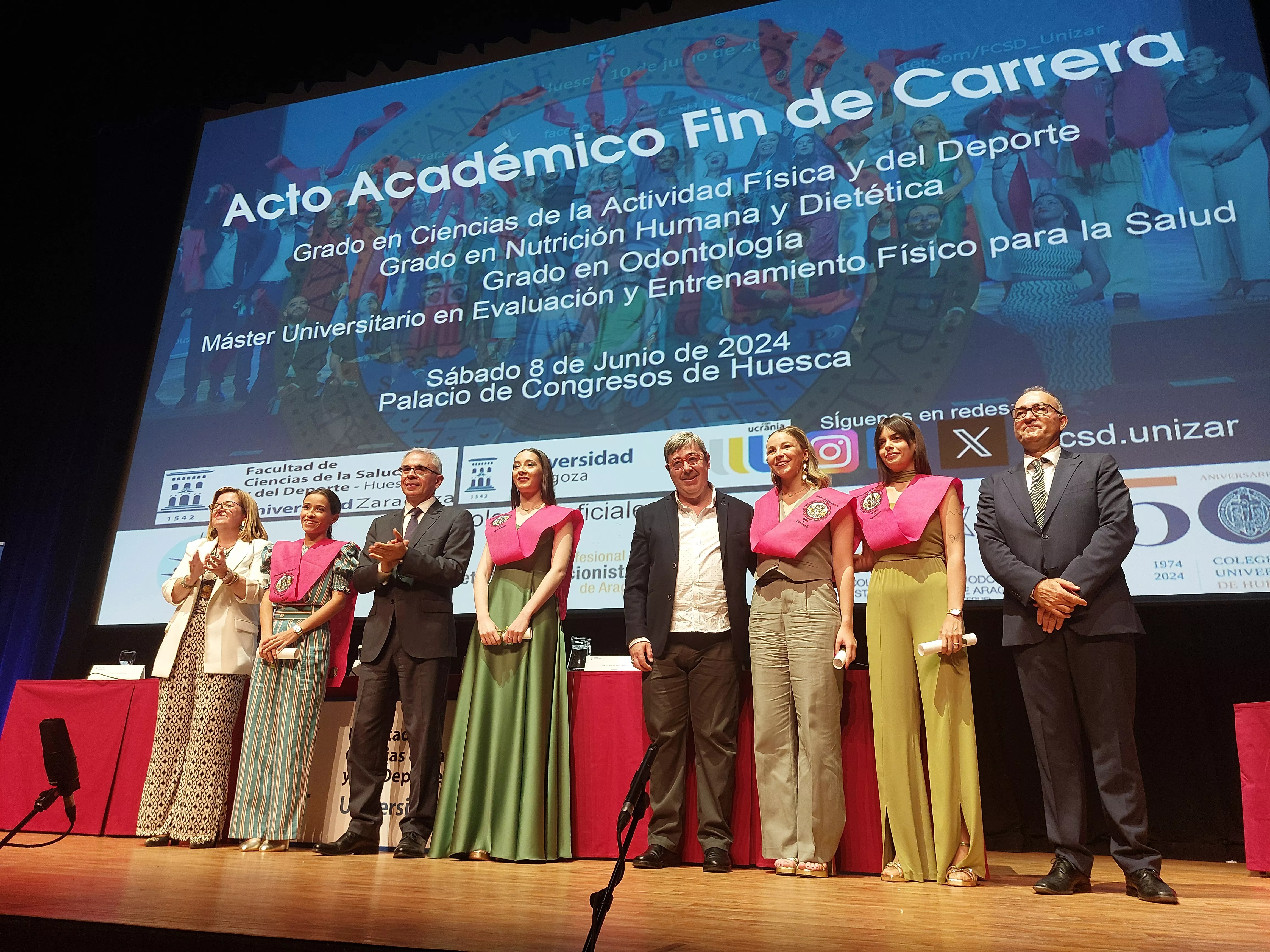 Graduación de los estudios de la Facultad de Ciencias de la Salud y del Deporte. Foto Javier García Antón