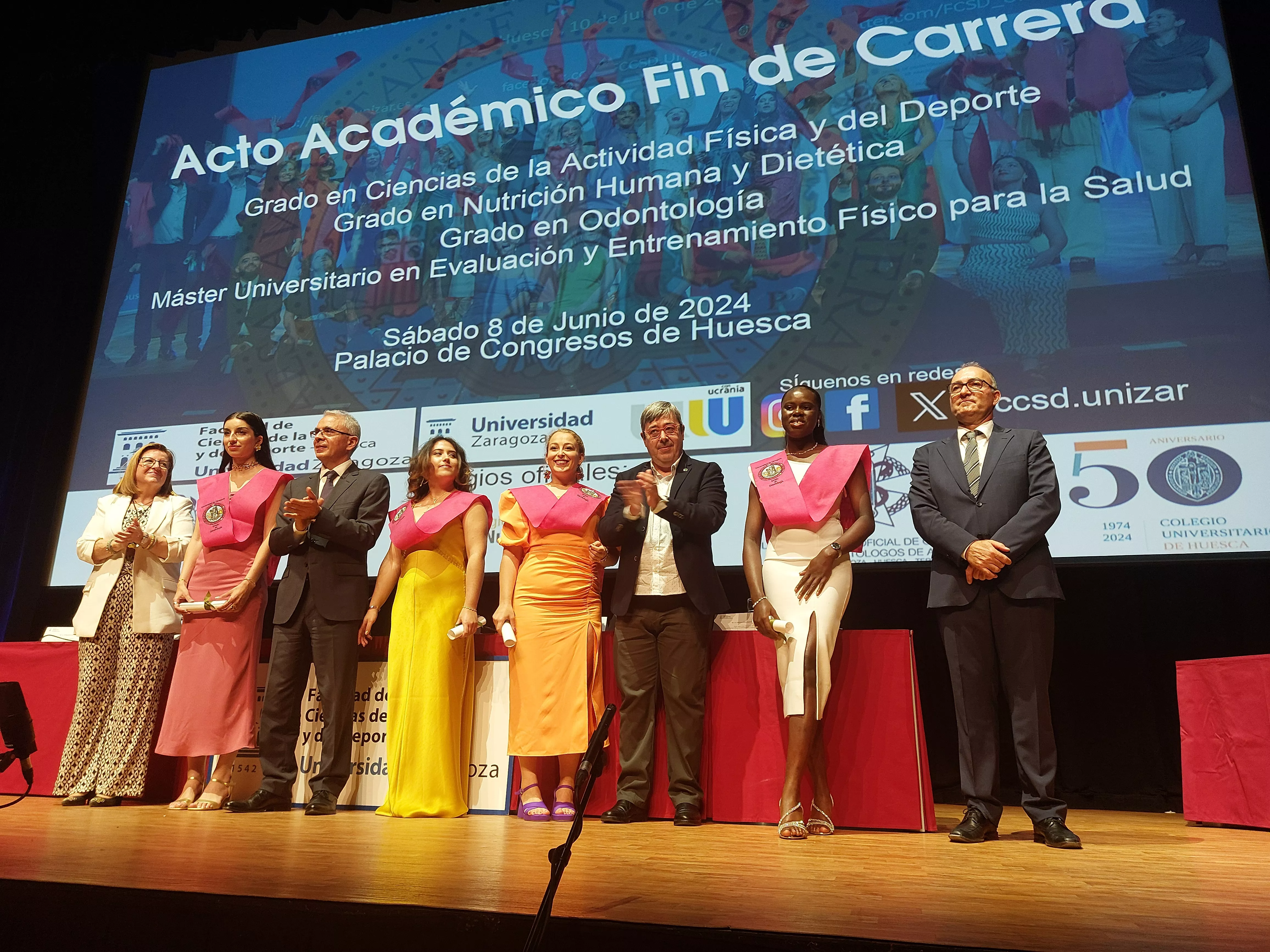 Graduación de los estudios de la Facultad de Ciencias de la Salud y del Deporte. Foto Javier García Antón