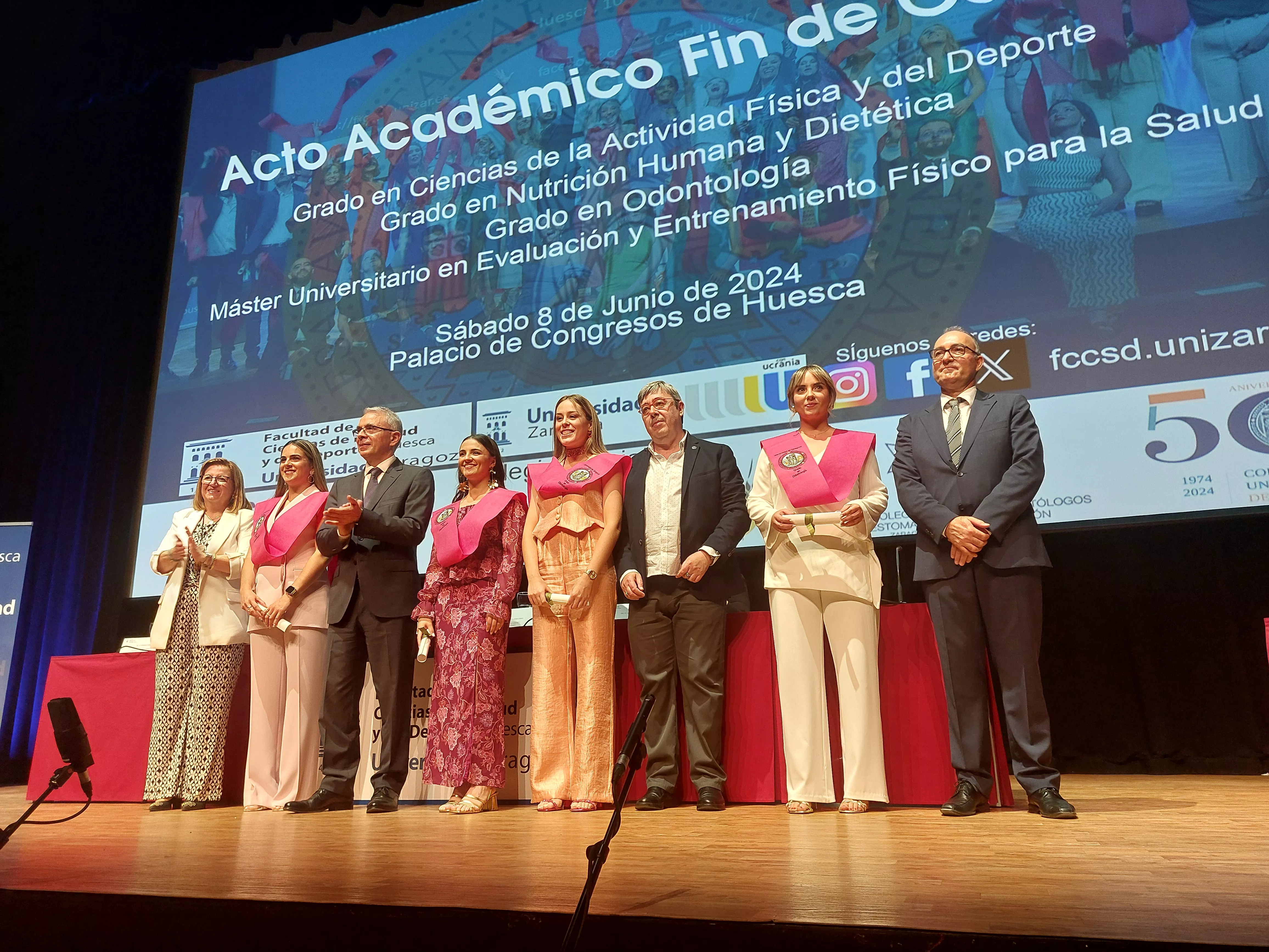 Graduación de los estudios de la Facultad de Ciencias de la Salud y del Deporte. Foto Javier García Antón