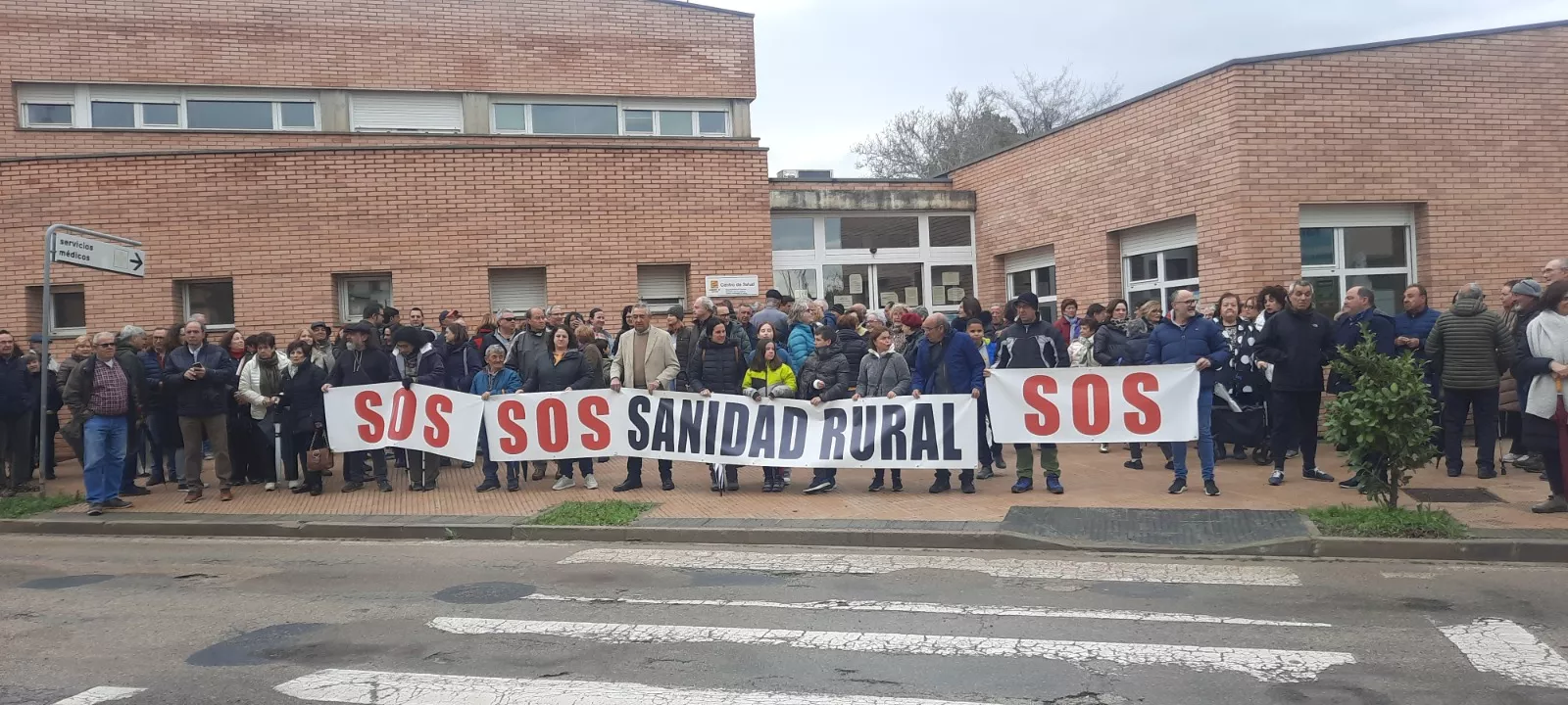 Uno de los actos convocados por SOS Ayerbe para denunciar esta situación.