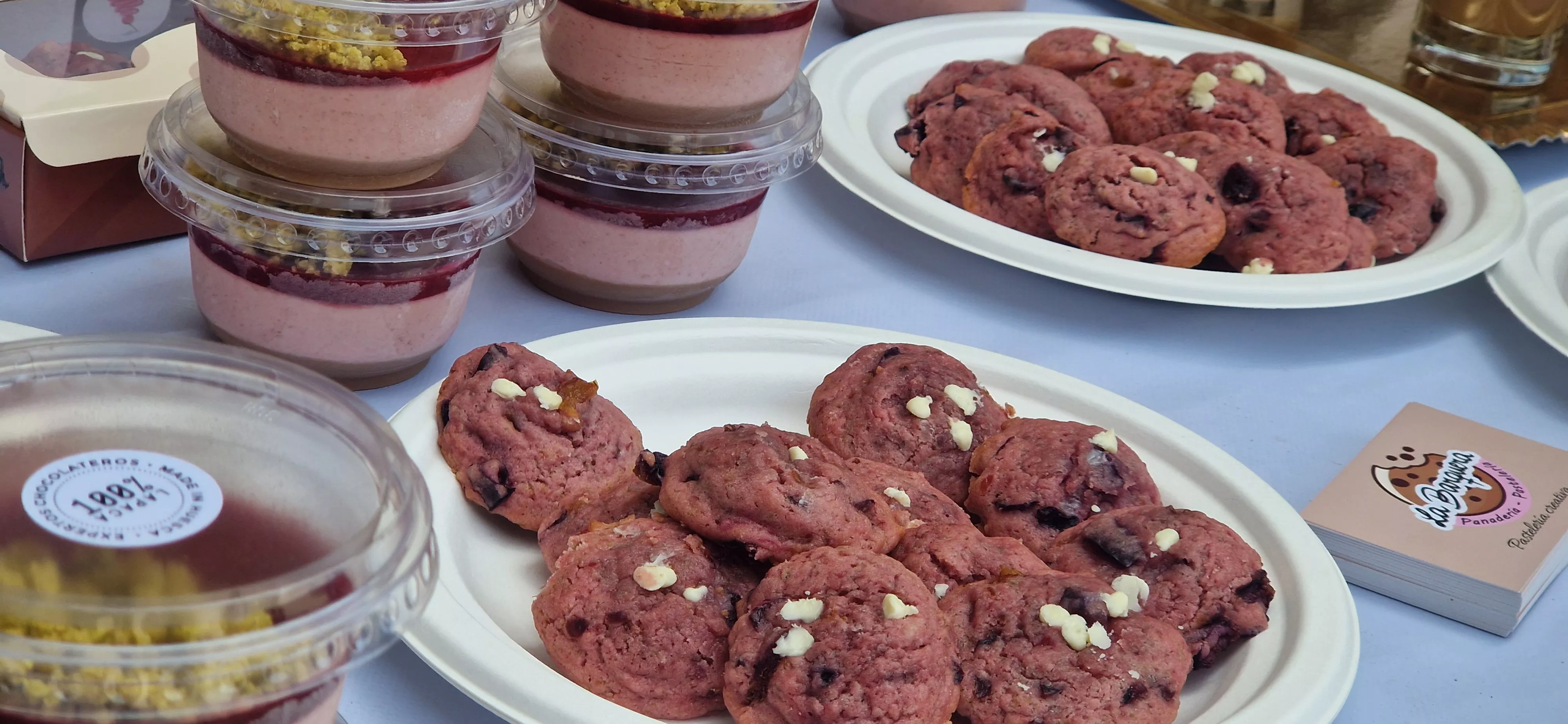 Postres elaborados en las demostraciones. Foto Myriam Martínez