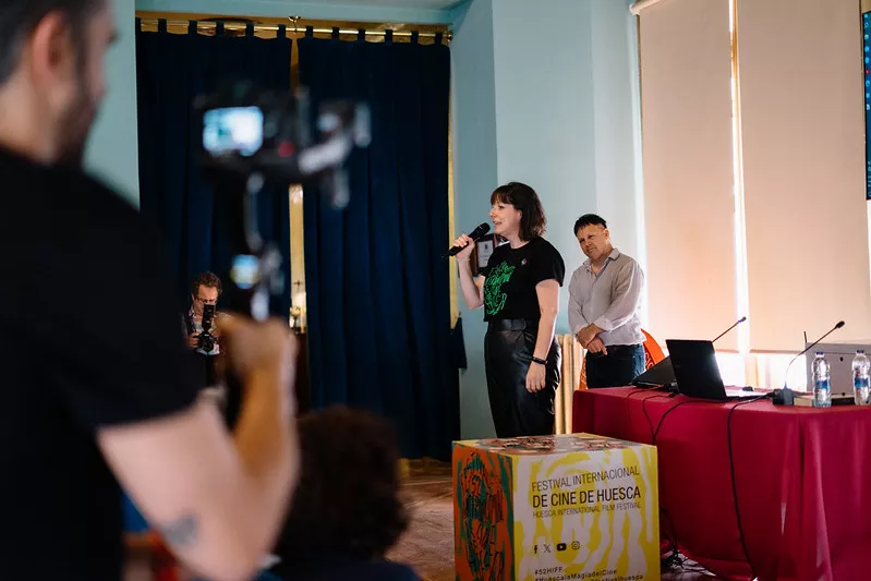 Óscar Sipán en el Festival de Cine de Huesca. Foto Festival