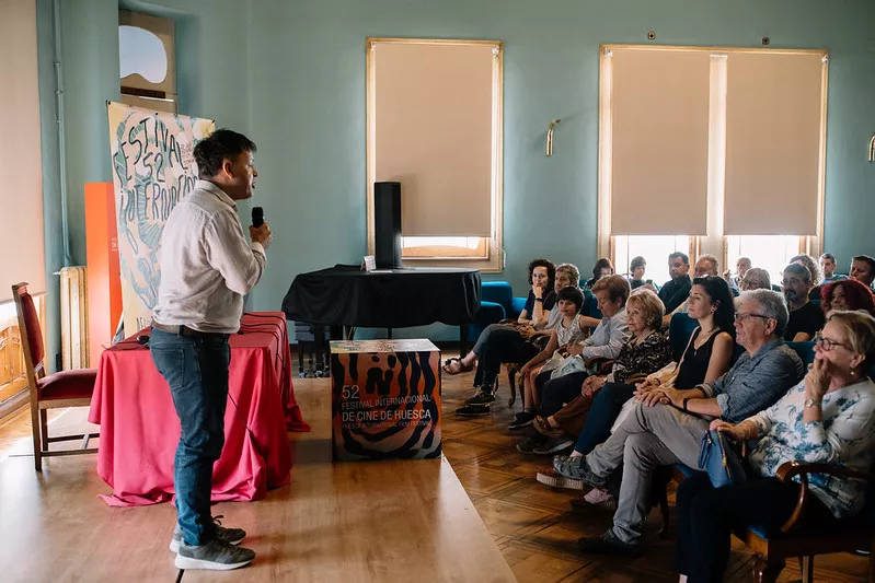 Óscar Sipán en el Festival de Cine de Huesca. Foto Festival