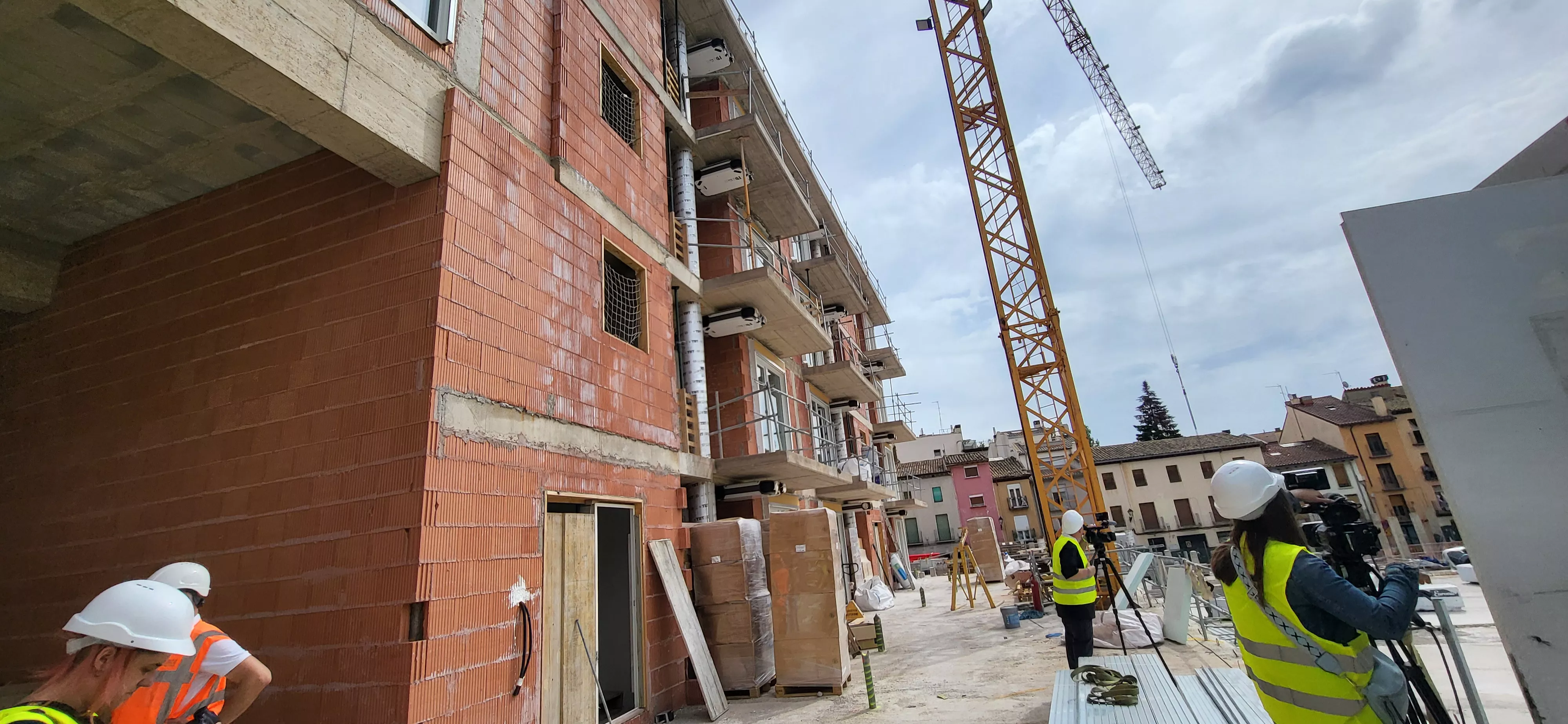 Visita a las obras de construcción de vivienda de protección en La Merced. Foto Mercedes Manterola