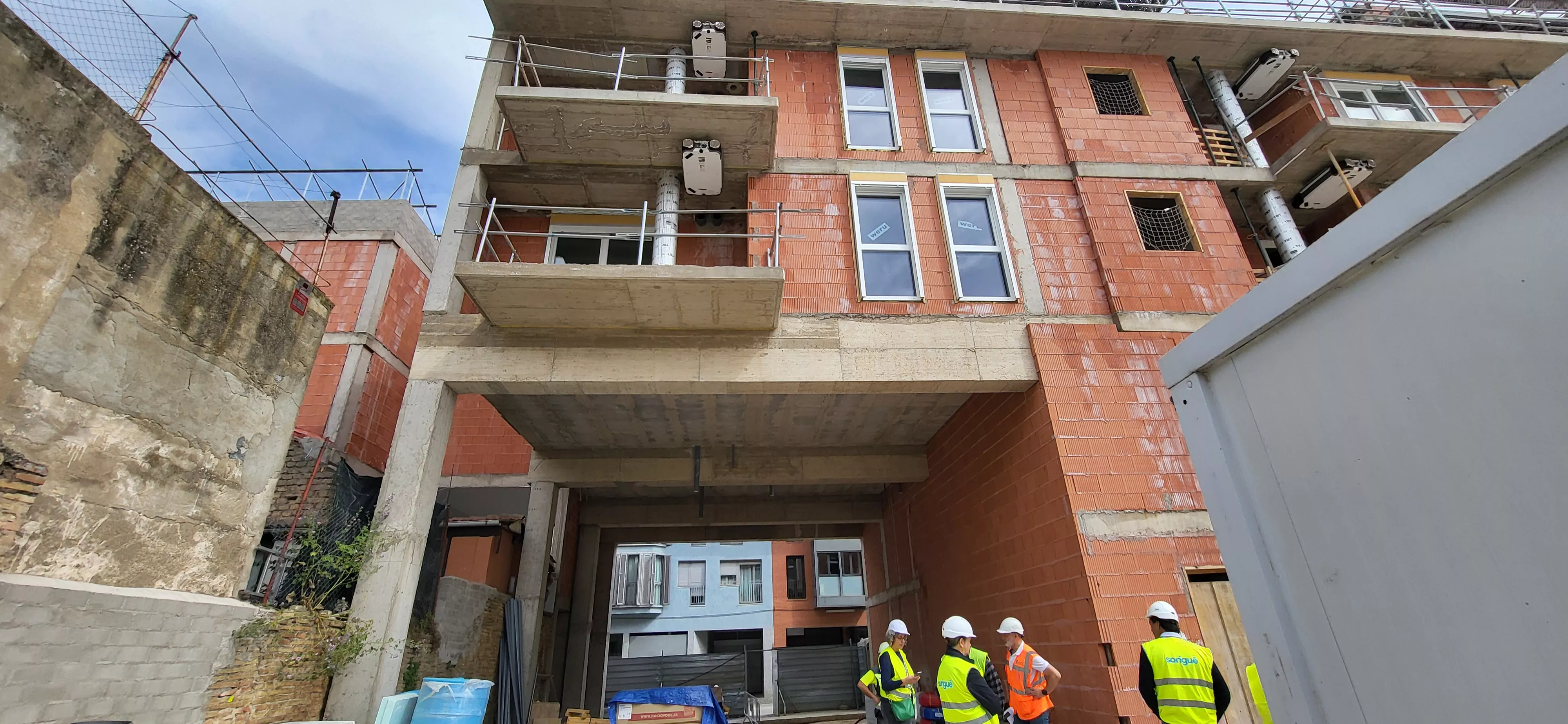 Visita a las obras de construcción de vivienda de protección en La Merced. Foto Mercedes Manterola