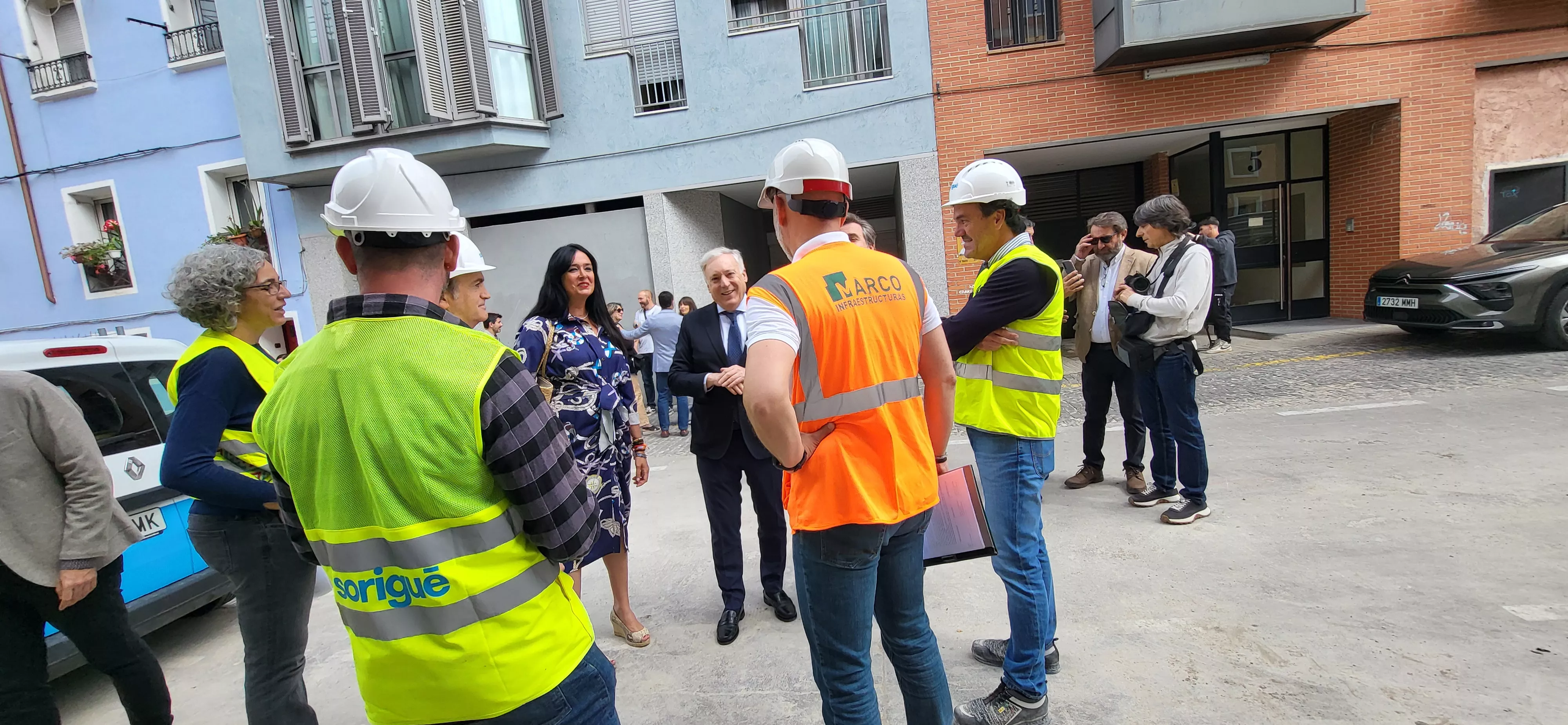 Visita a las obras de construcción de vivienda de protección en La Merced. Foto Mercedes Manterola