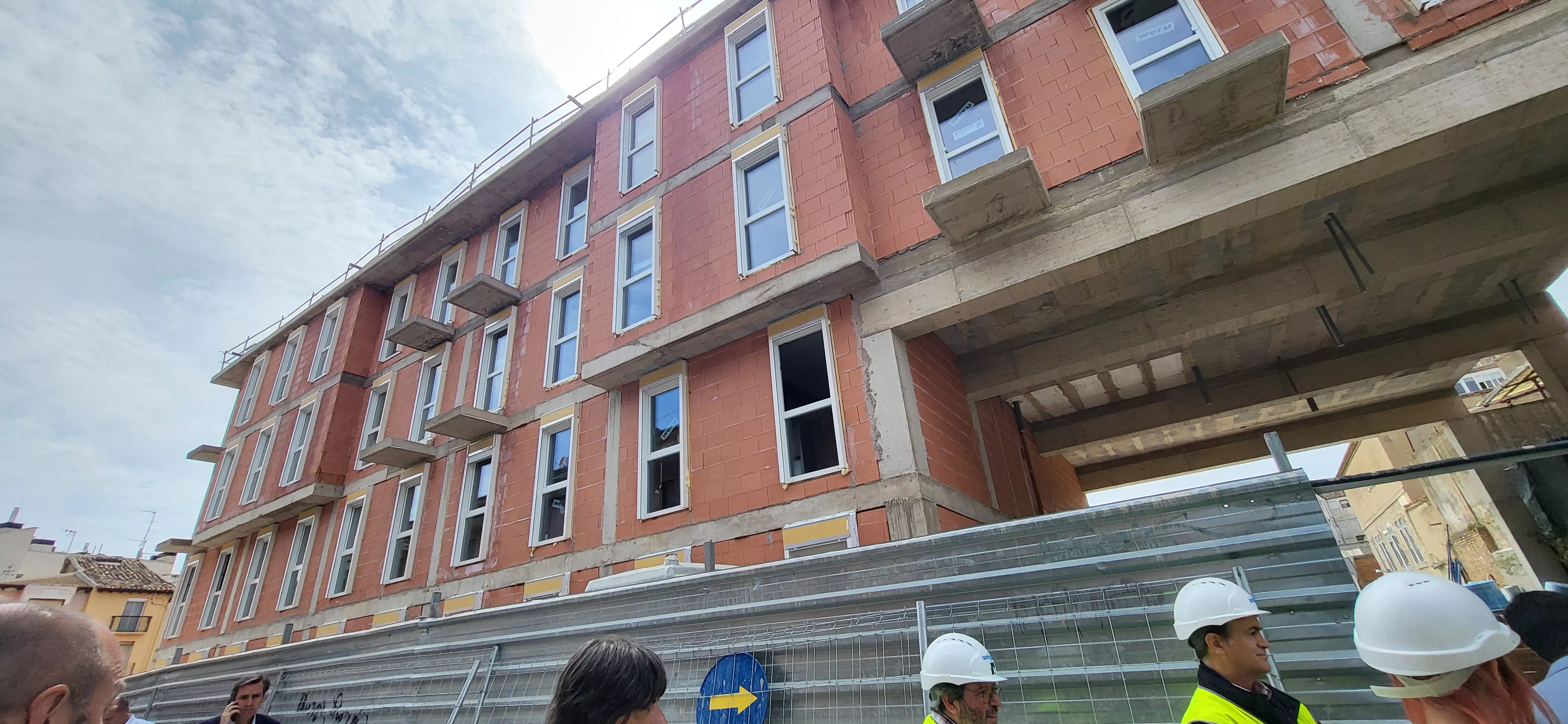 Visita a las obras de construcción de vivienda de protección en La Merced. Foto Mercedes Manterola