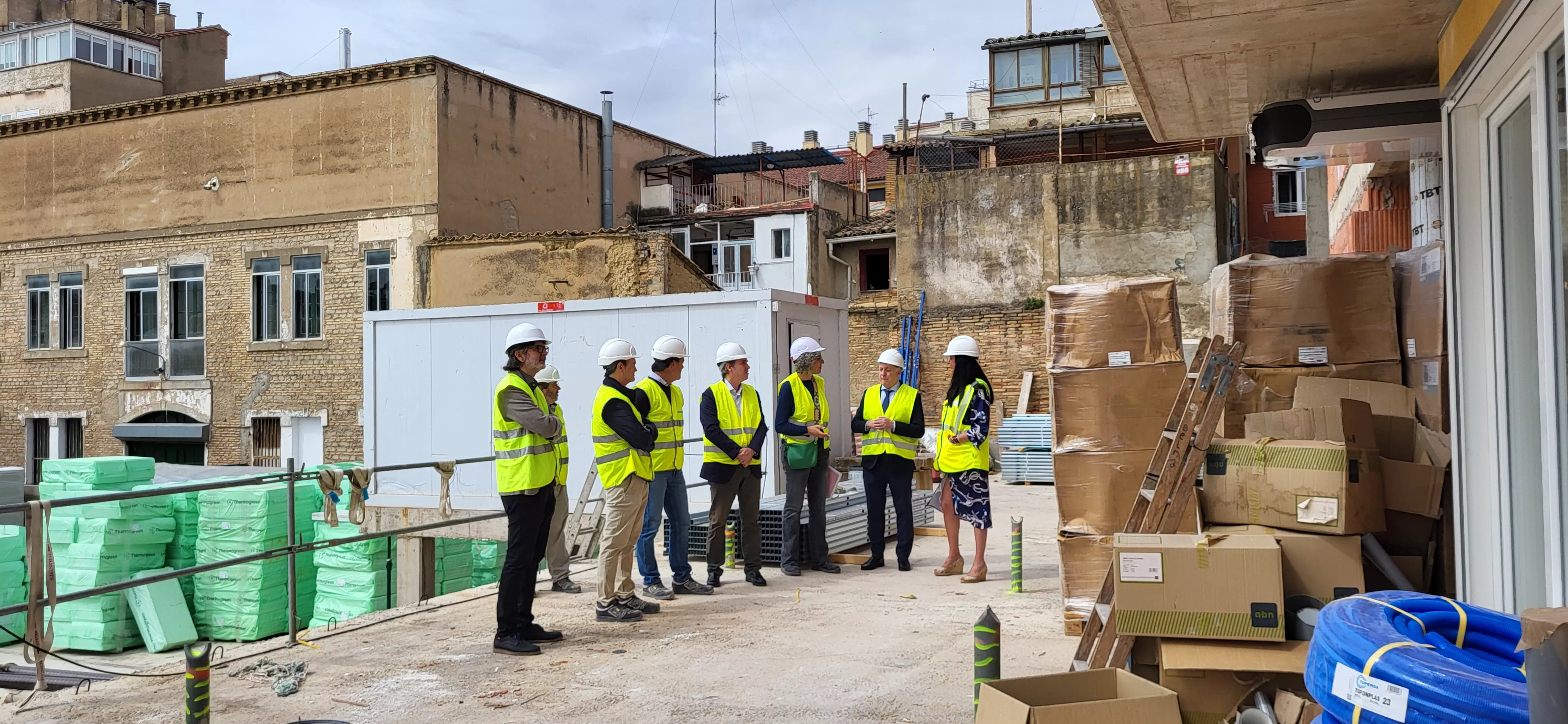 Visita a las obras de construcción de vivienda de protección en La Merced. Foto Mercedes Manterola