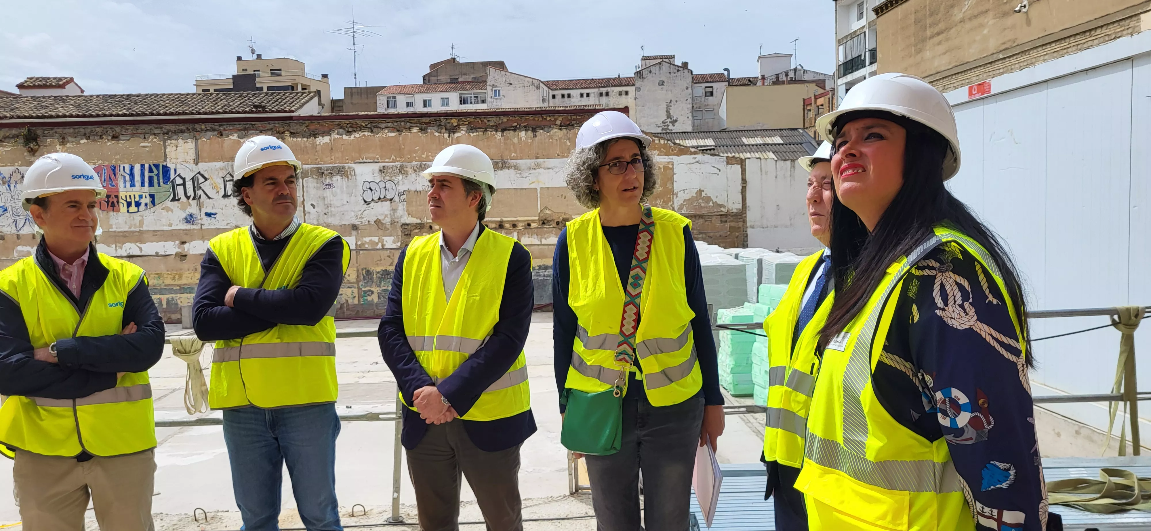 Visita a las obras de construcción de vivienda de protección en La Merced. Foto Mercedes Manterola