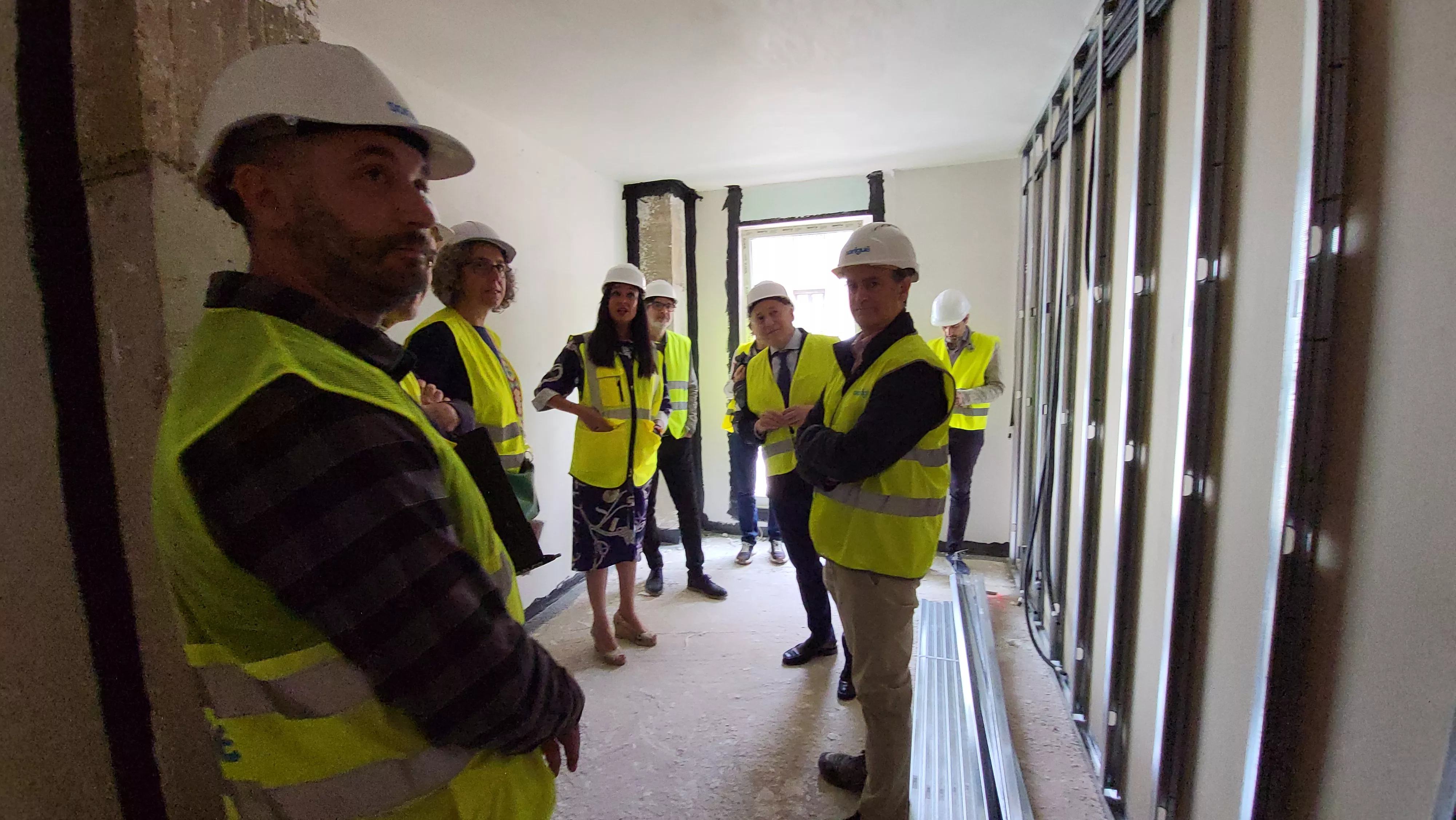 Visita a las obras de construcción de vivienda de protección en La Merced. Foto Mercedes Manterola