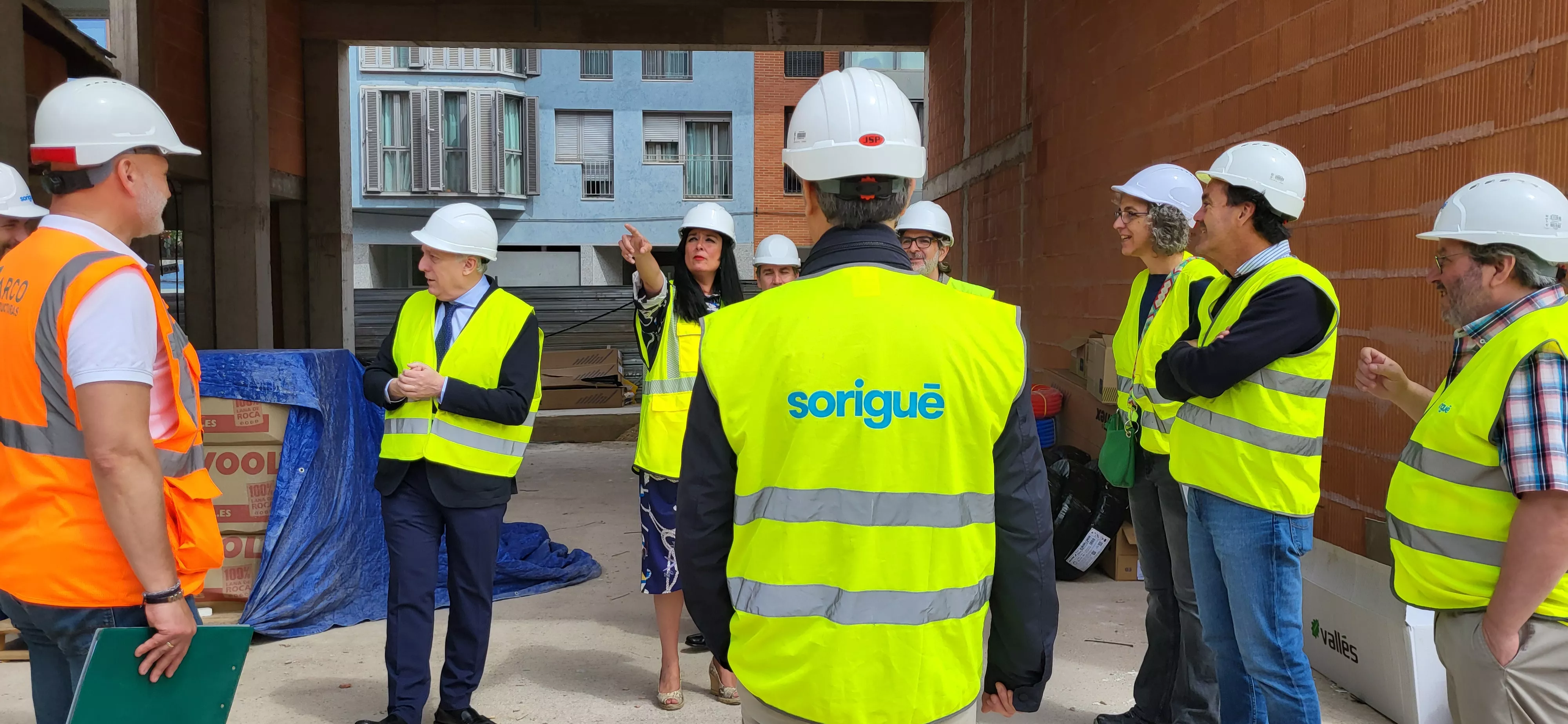 Visita a las obras de construcción de vivienda de protección en La Merced. Foto Mercedes Manterola