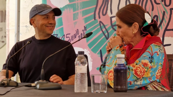 Luis Alegre y Victoria Abril. Foto Myriam Martínez Luis Alegre y Victoria Abril. Foto Myriam Martínez