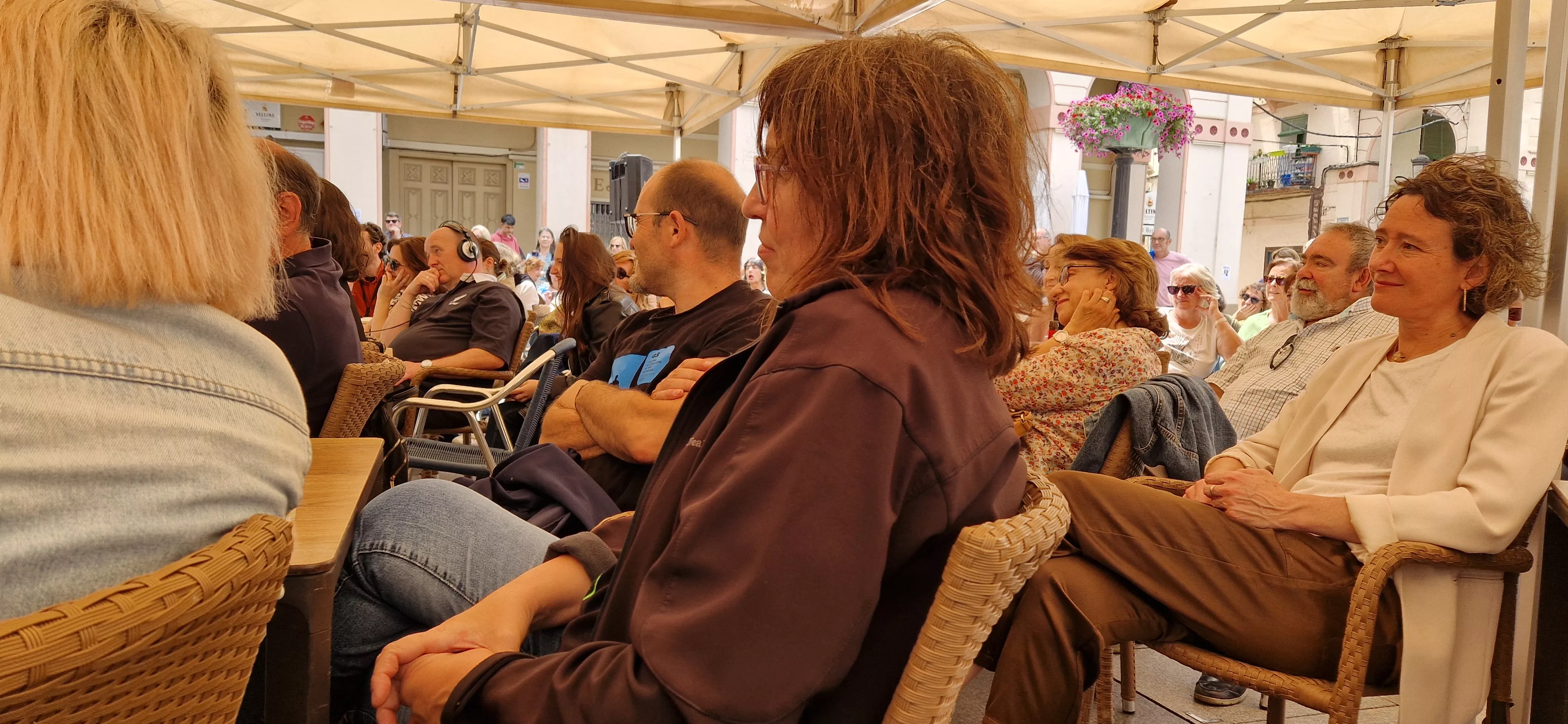  Victoria Abril, en el vermú con... del Festival de Cine de Huesca. Foto Myriam Martínez