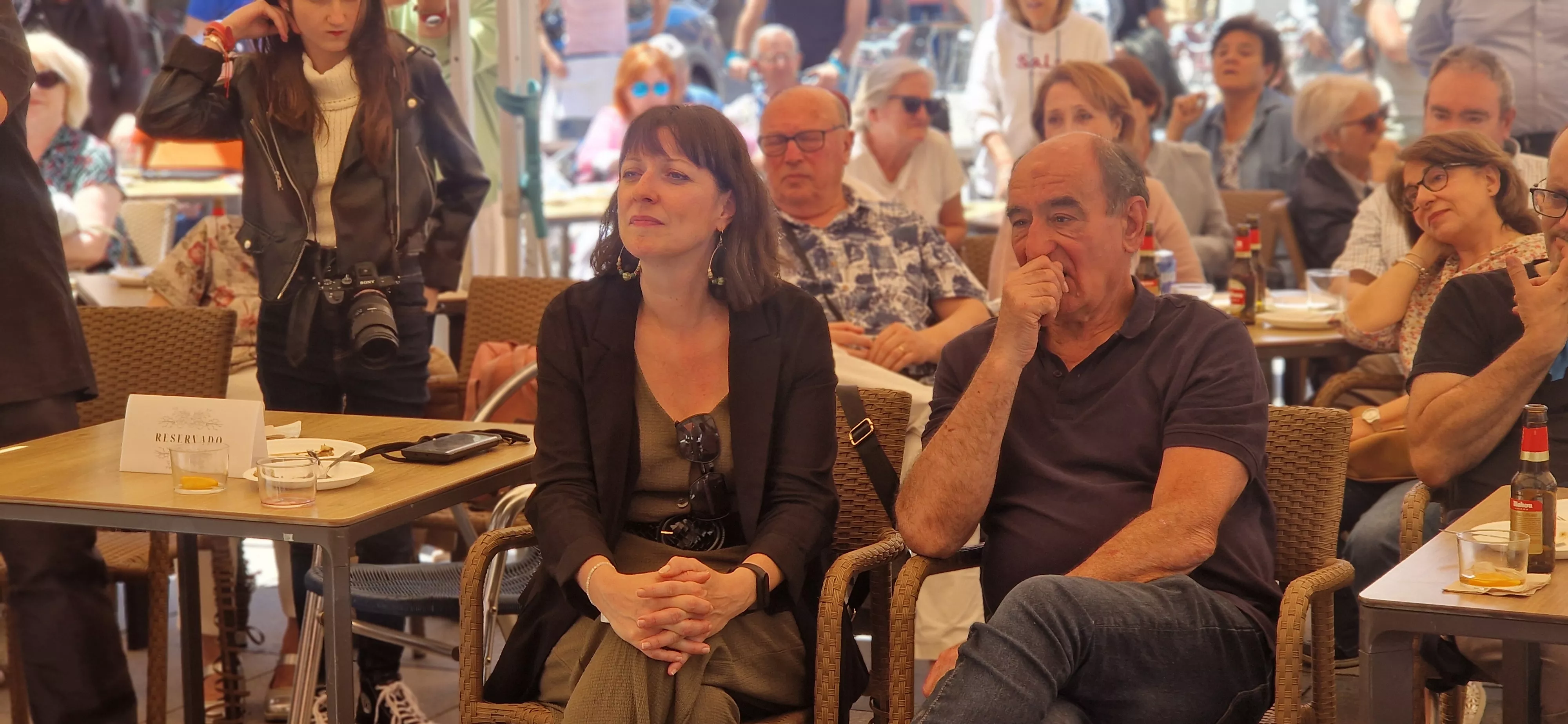  Victoria Abril, en el vermú con... del Festival de Cine de Huesca. Foto Myriam Martínez