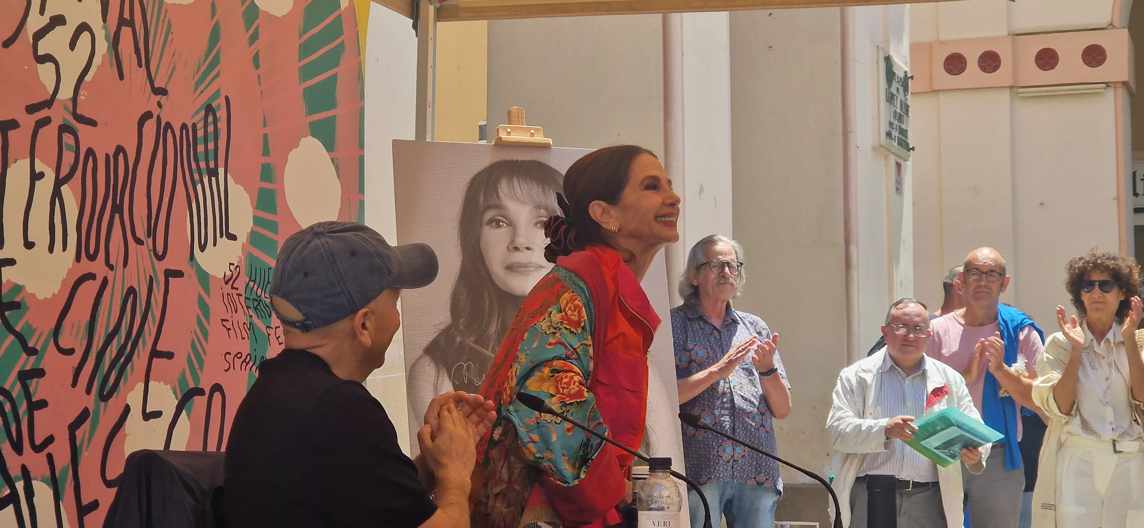  Victoria Abril, en el vermú con... del Festival de Cine de Huesca. Foto Myriam Martínez