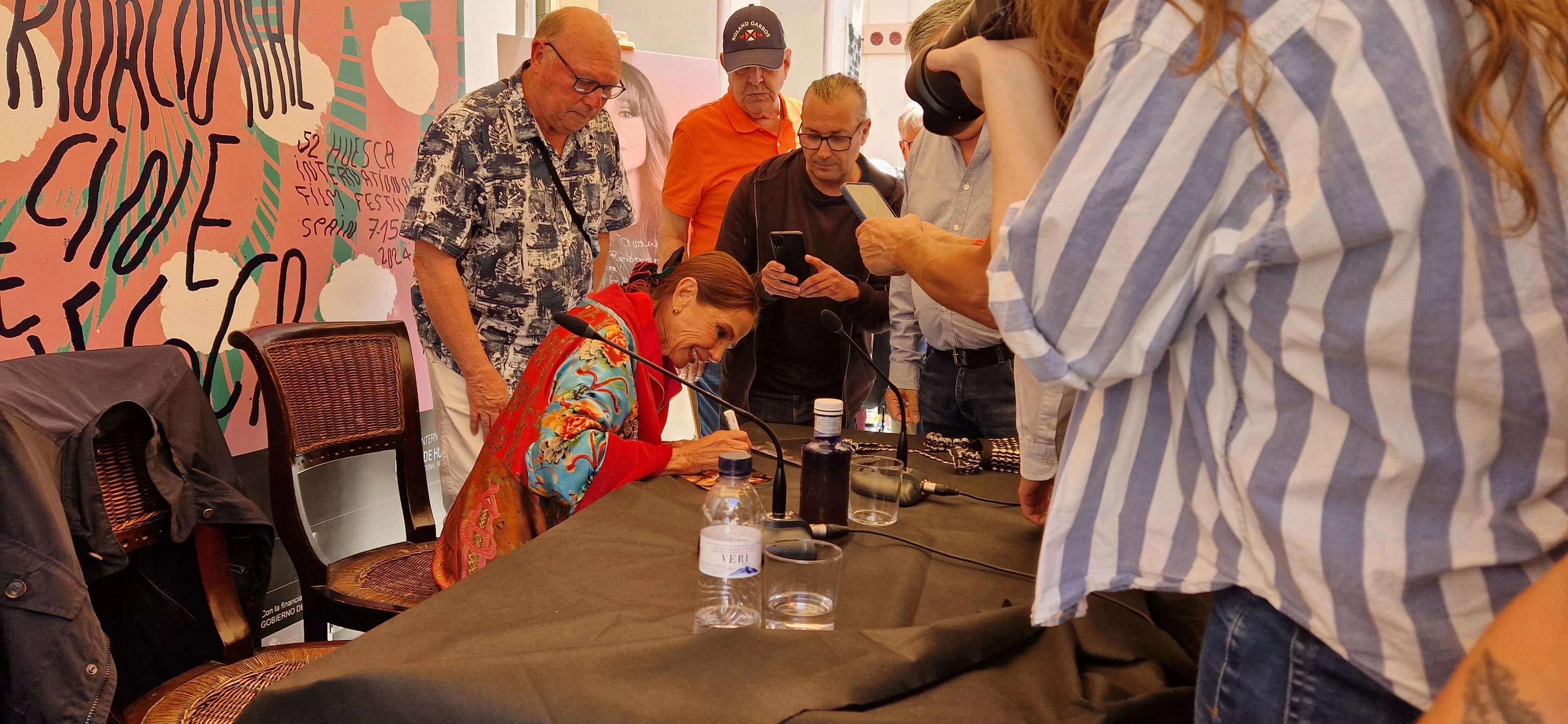  Victoria Abril, en el vermú con... del Festival de Cine de Huesca. Foto Myriam Martínez