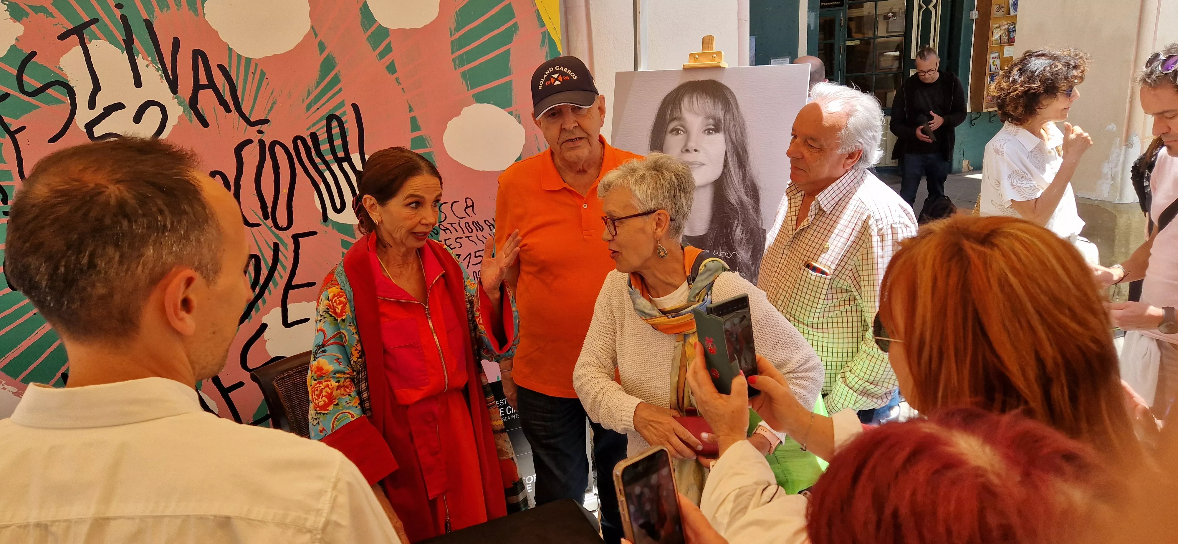  Victoria Abril, en el vermú con... del Festival de Cine de Huesca. Foto Myriam Martínez