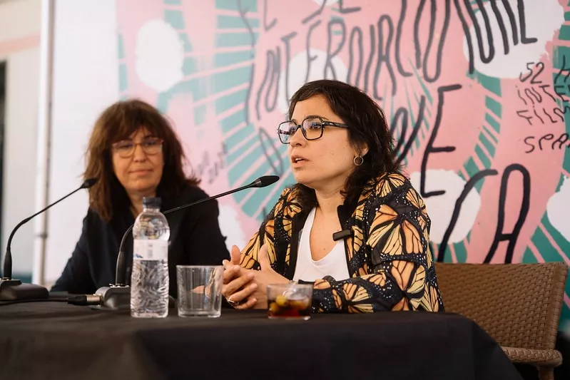 Chus Fenero y Claudia Pinto en el Vermú con... del Festival Internacional de Cine de Huesca