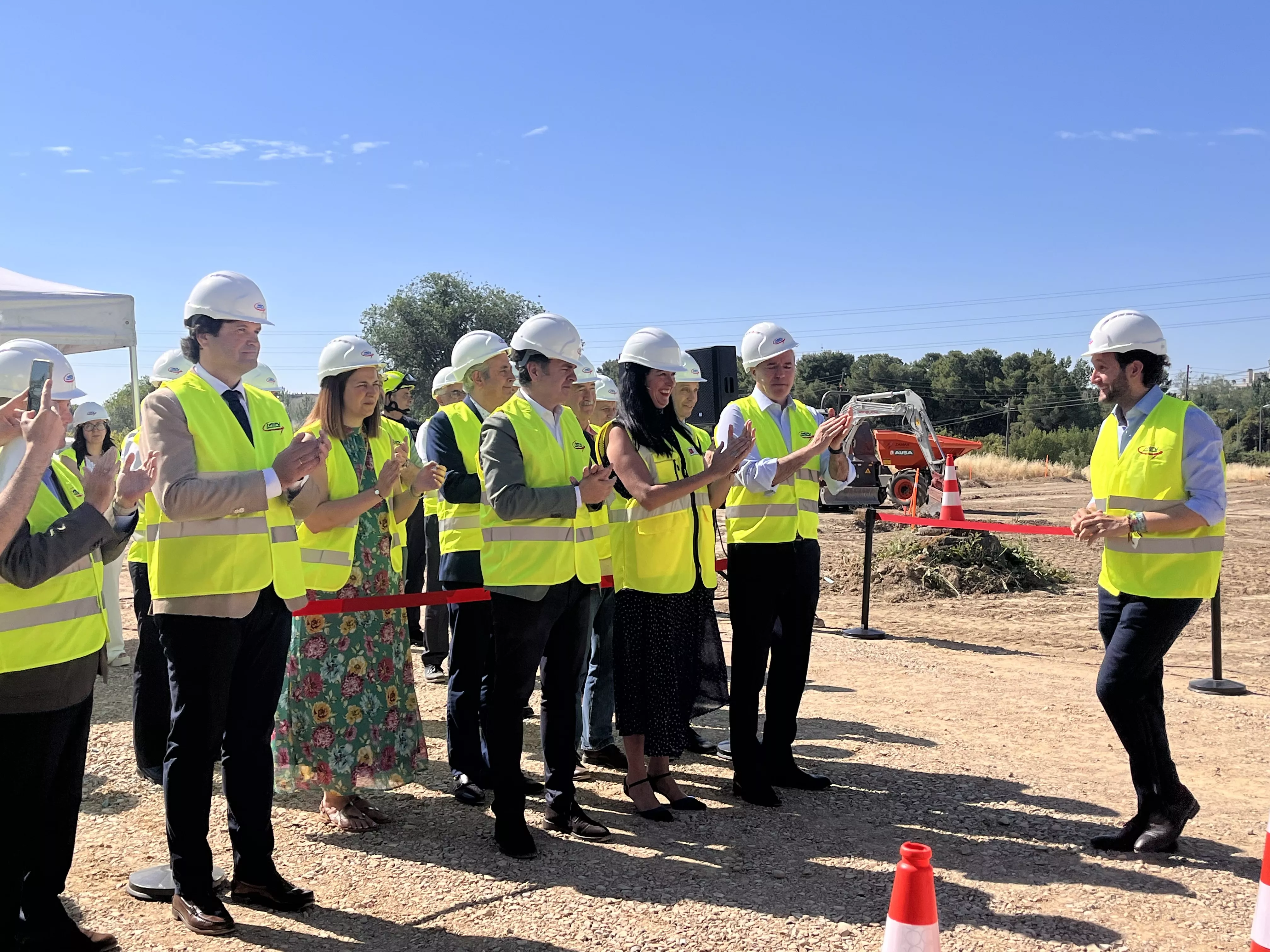 Acto de colocación de la primera piedra del Centro de Emergencias y Seguridad Ciudadana de Huesca. Foto Mercedes Manterola