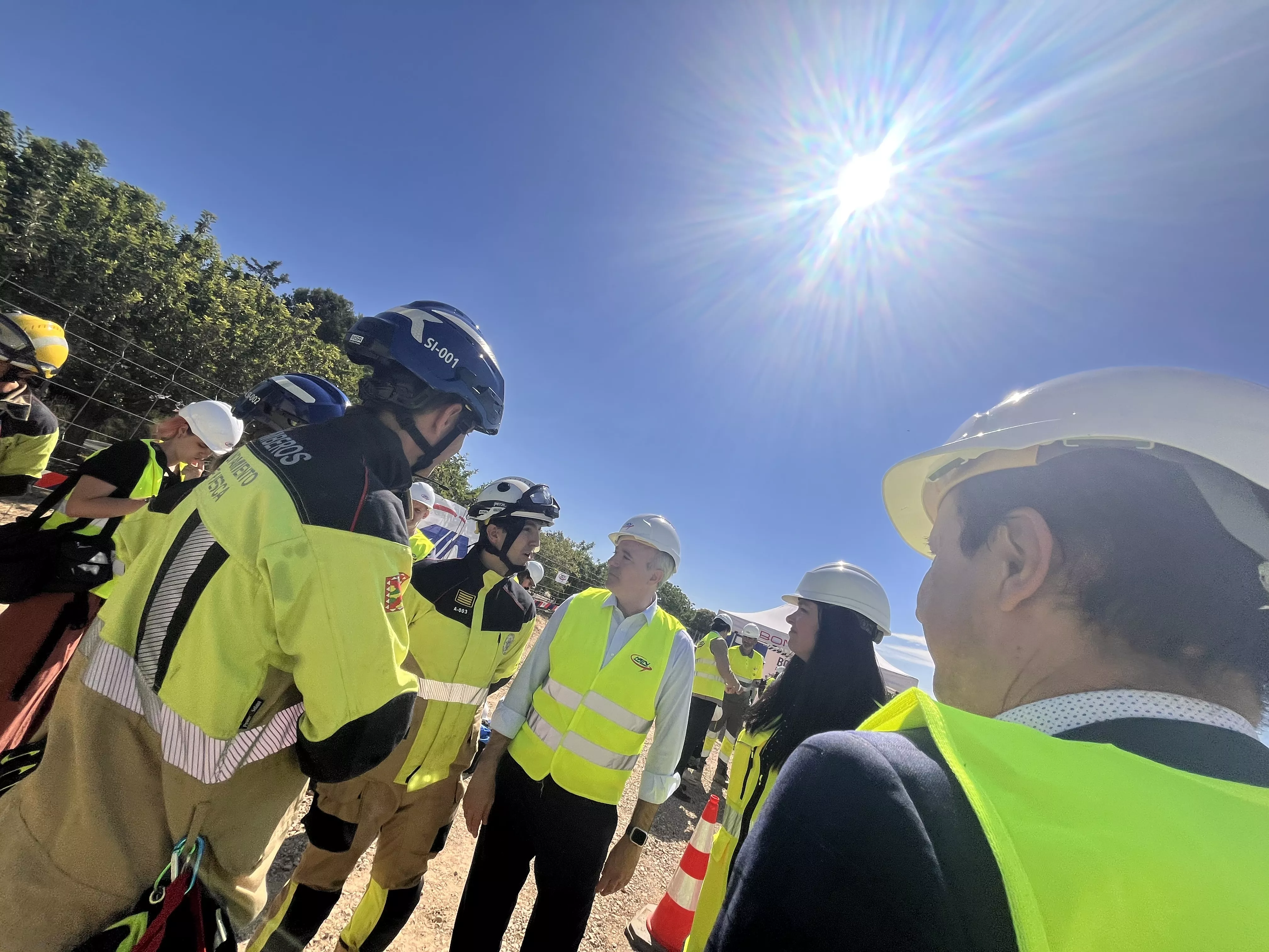 Acto de colocación de la primera piedra del Centro de Emergencias y Seguridad Ciudadana de Huesca. Foto Mercedes Manterola
