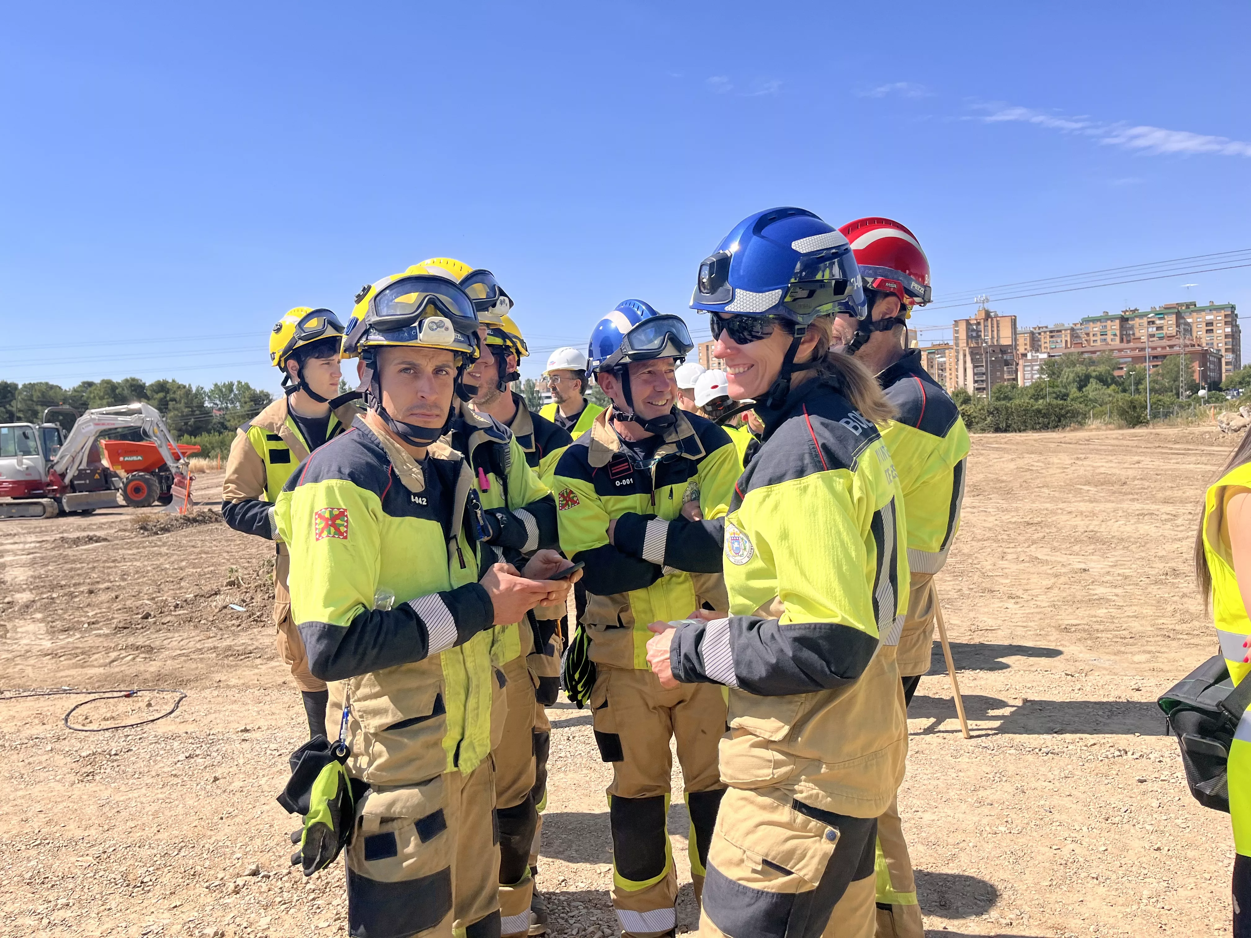 Acto de colocación de la primera piedra del Centro de Emergencias y Seguridad Ciudadana de Huesca. Foto Mercedes Manterola