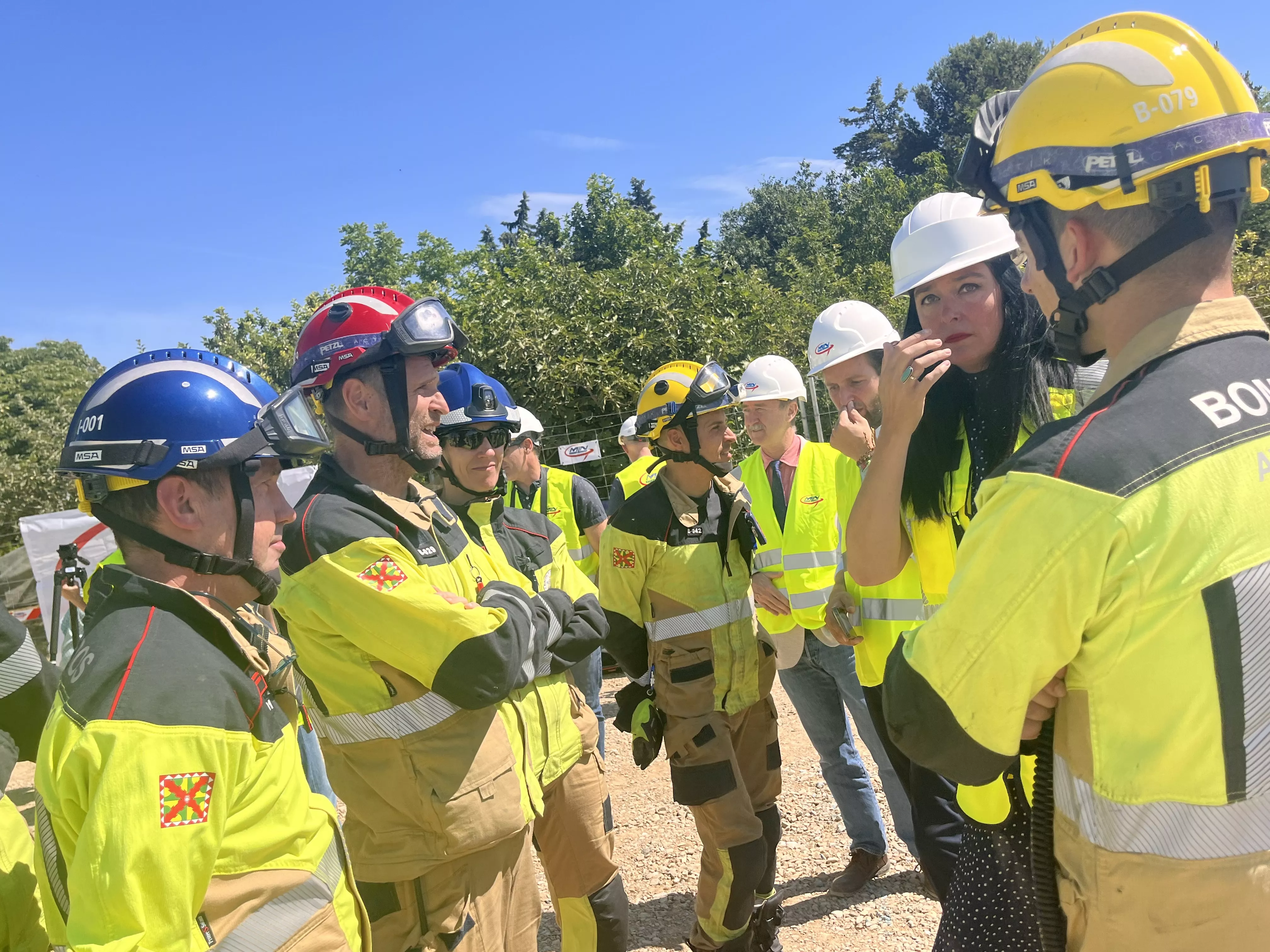 Acto de colocación de la primera piedra del Centro de Emergencias y Seguridad Ciudadana de Huesca. Foto Mercedes Manterola