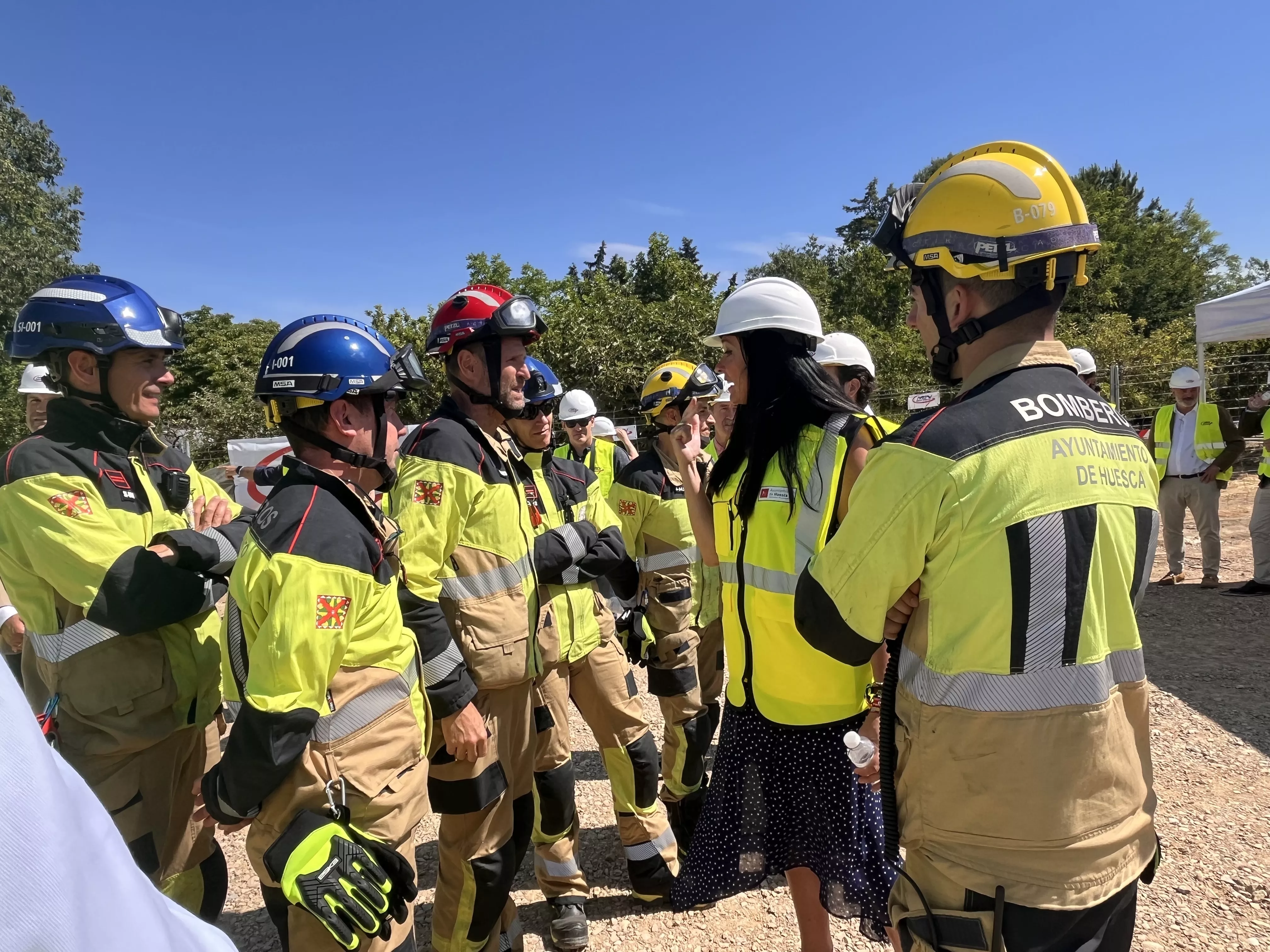 Acto de colocación de la primera piedra del Centro de Emergencias y Seguridad Ciudadana de Huesca. Foto Mercedes Manterola