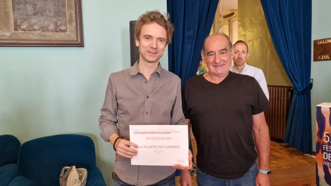 Frederico Custódio y Manuel Avellanas, presidente de la Fundación Festival de Cine de Huesca. Foto Myriam Martínez Frederico Custódio y Manuel Avellanas, presidente de la Fundación Festival de Cine de Huesca. Foto Myriam Martínez