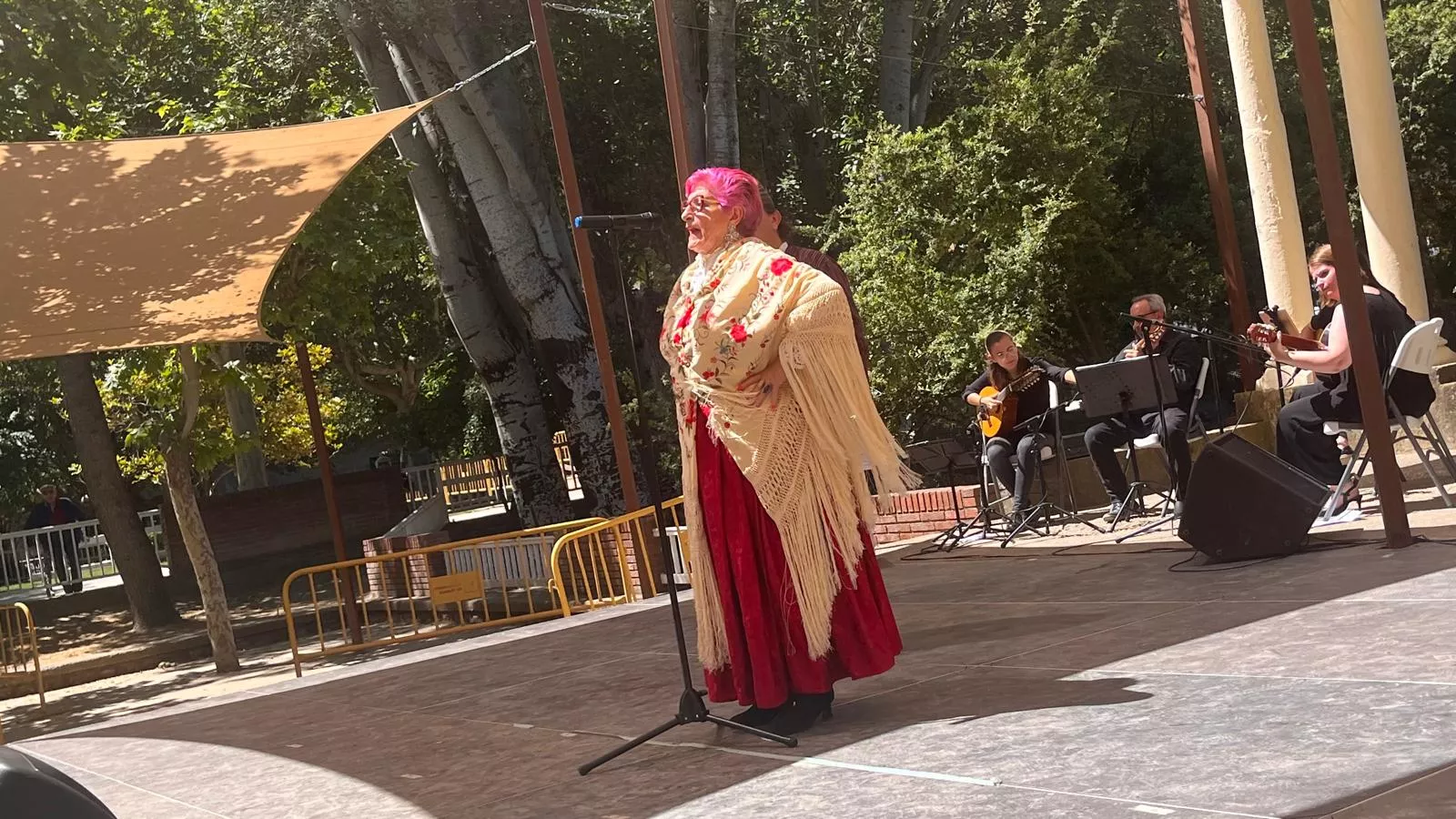 Actuación de la Escuela Alborozo en el parque Miguel Servet. Foto Mercedes Manterola