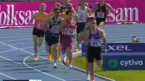 Pol Oriach, en el grupo de cabeza del 1.500 en Suecia. Pol Oriach, en el grupo de cabeza del 1.500 en Suecia.