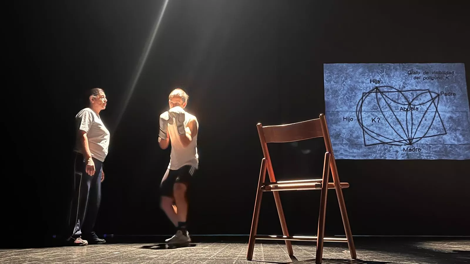 Actuación de Alboroque en la Muestra de Teatro y Danza Joven de Huesca. Foto Mercedes Manterola