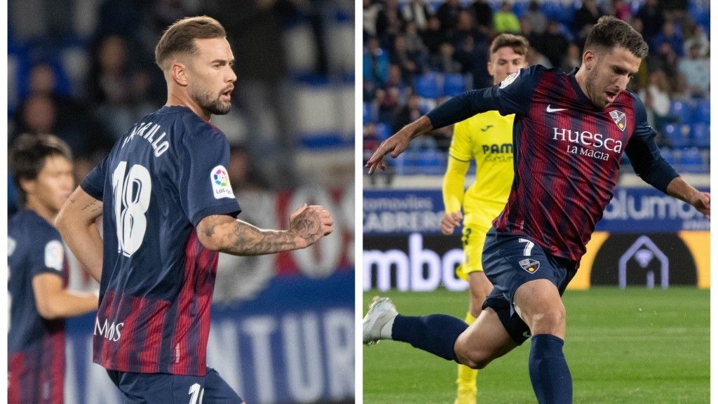 Carrillo y Valentín en el parido ante el Villarreal B