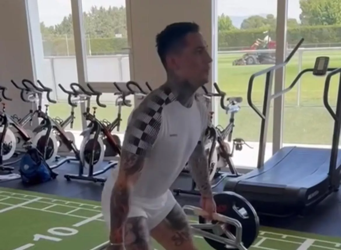 Chimy Ávila se entrena en la Base Aragonesa del Huesca. Foto: Instagram Chimy Ávila