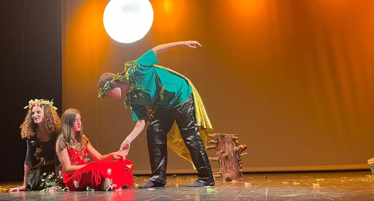 Actuación de La ventana teatro con la obra Pun(n)ck en la Muestra de Teatro y Danza Joven. Foto Mercedes Manterola