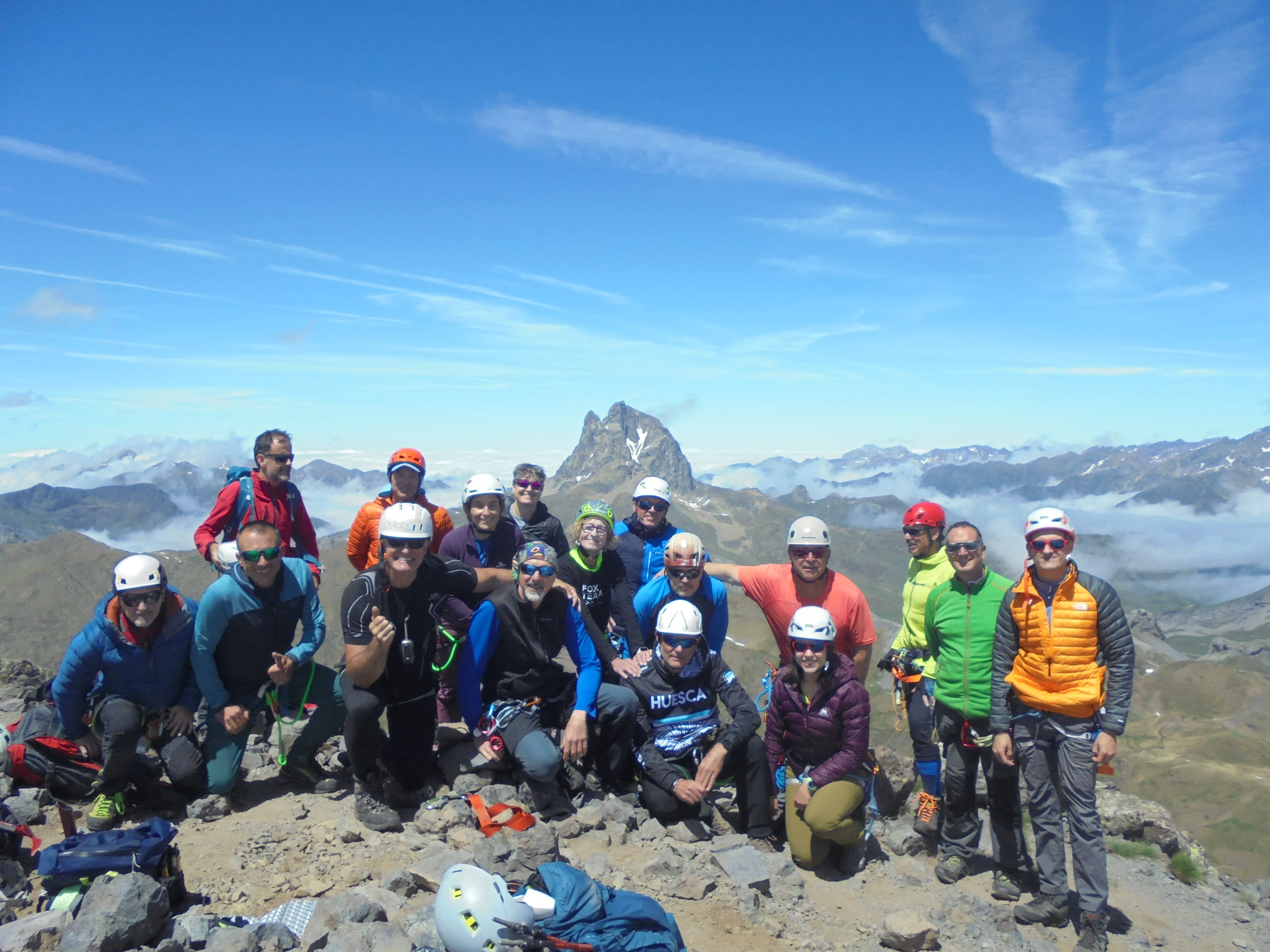 El grupo en la cima del pico Anayet de 2.547 metros.