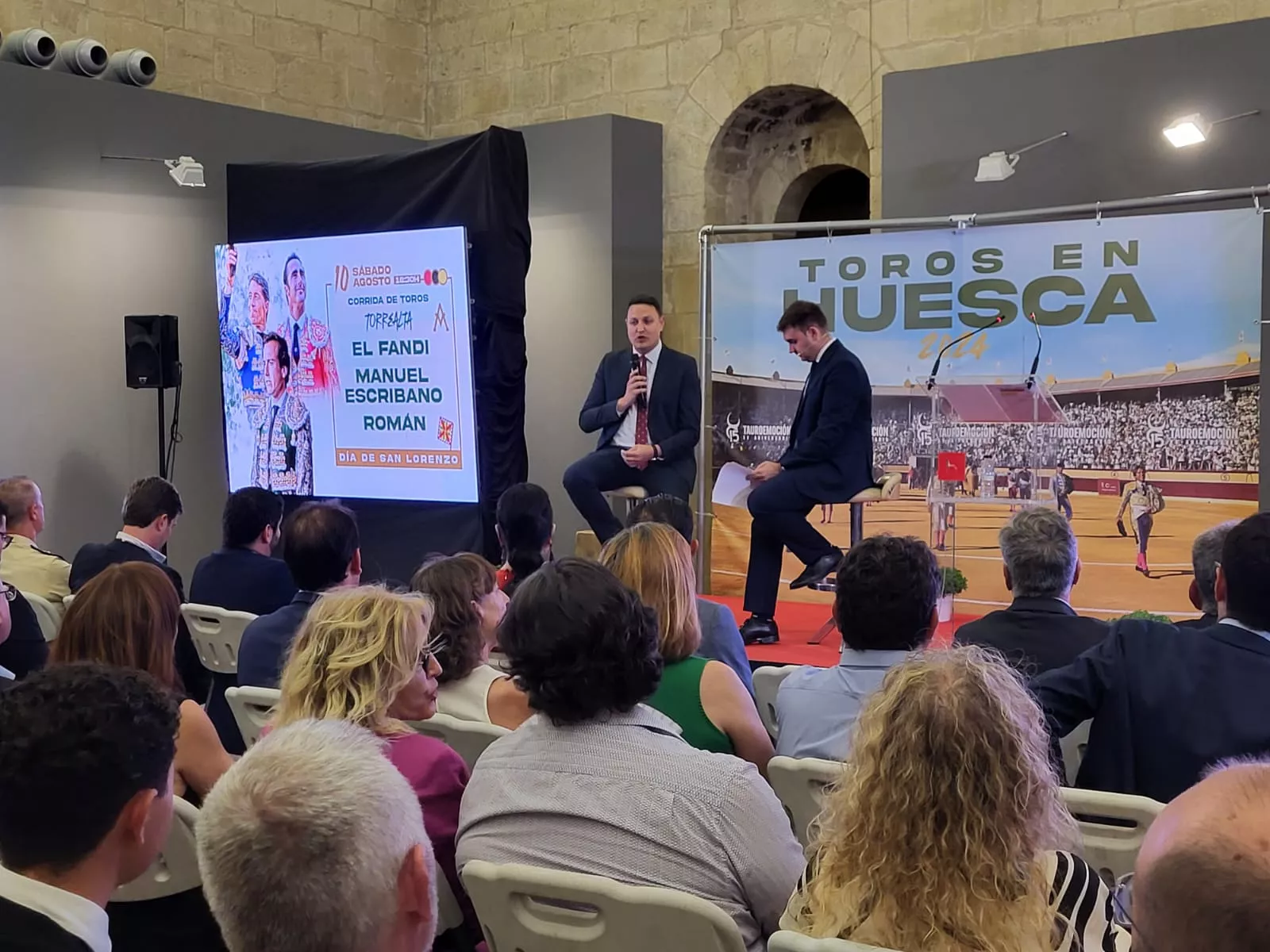 Alberto García, empresario de Tauroemoción, presenta los carteles. Enrique Ponce, Morante o Talavante en una Feria Taurina de Huesca "de Primera". Foto: Adri Mora