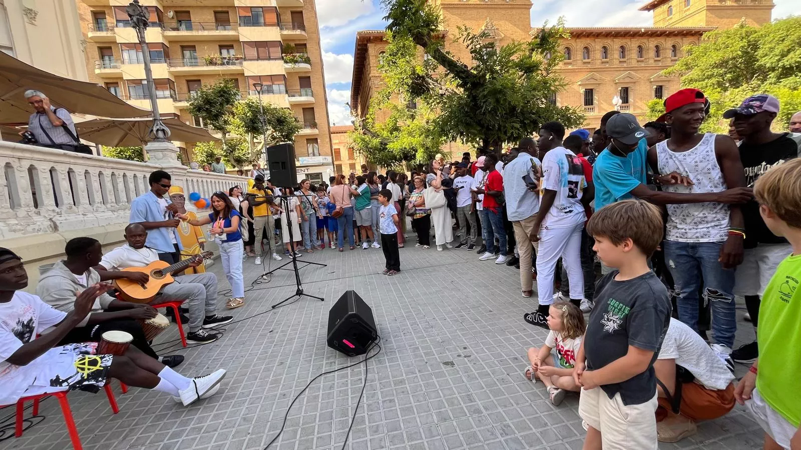 Actividades en Huesca por el Día Mundial de los Refugiados. Foto Mercedes Manterola