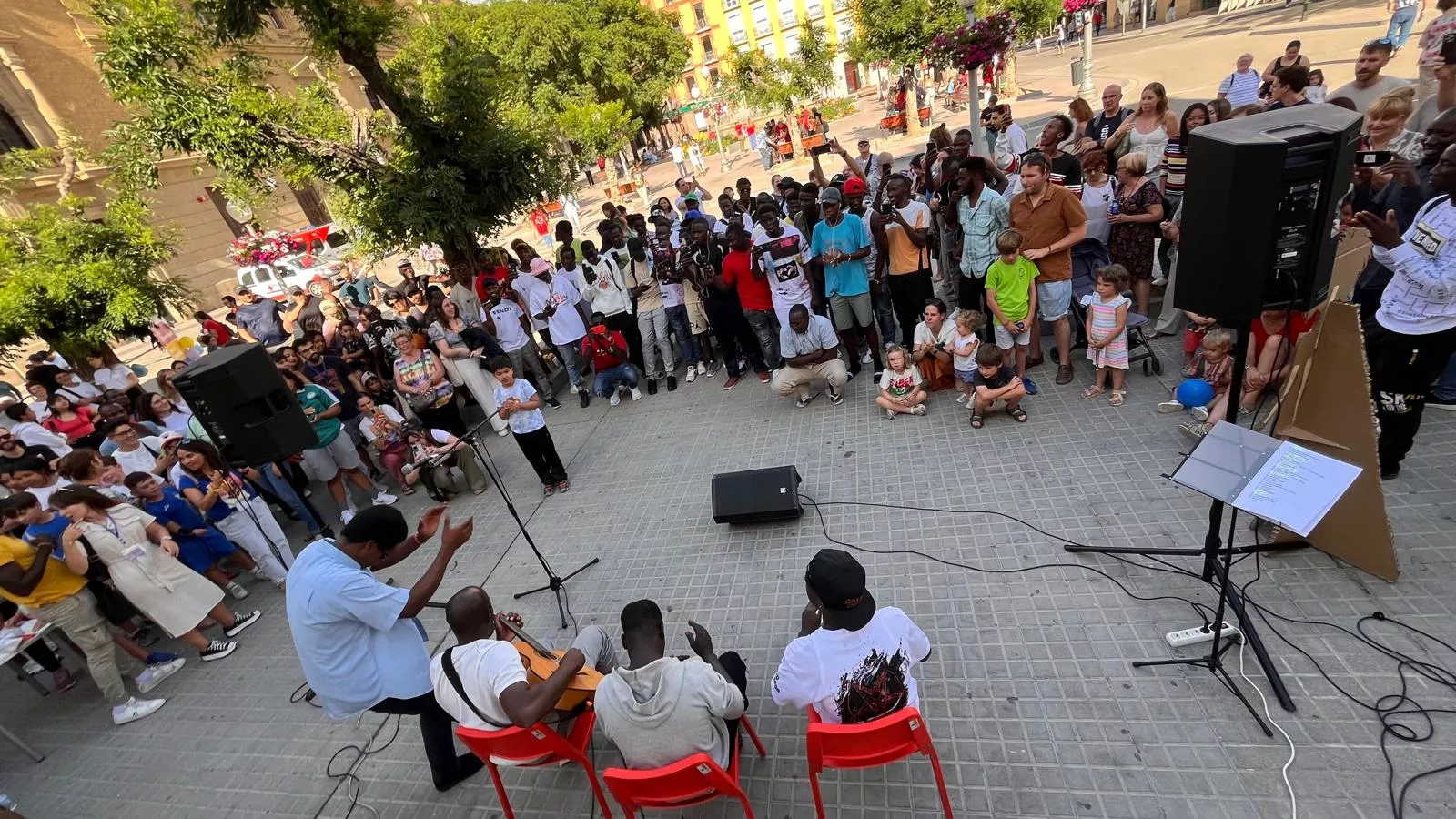 Actividades en Huesca por el Día Mundial de los Refugiados. Foto Mercedes Manterola
