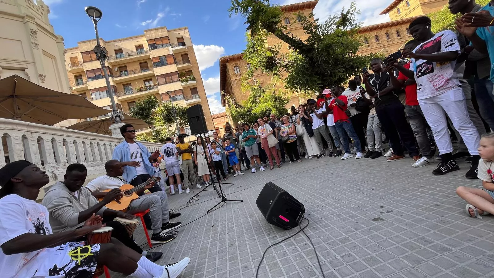 Actividades en Huesca por el Día Mundial de los Refugiados. Foto Mercedes Manterola