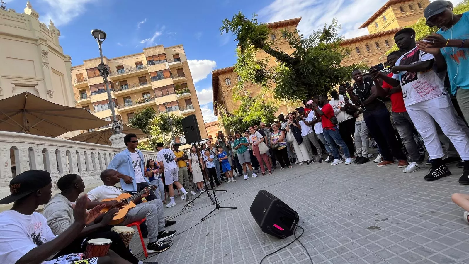 Actividades en Huesca por el Día Mundial de los Refugiados. Foto Mercedes Manterola