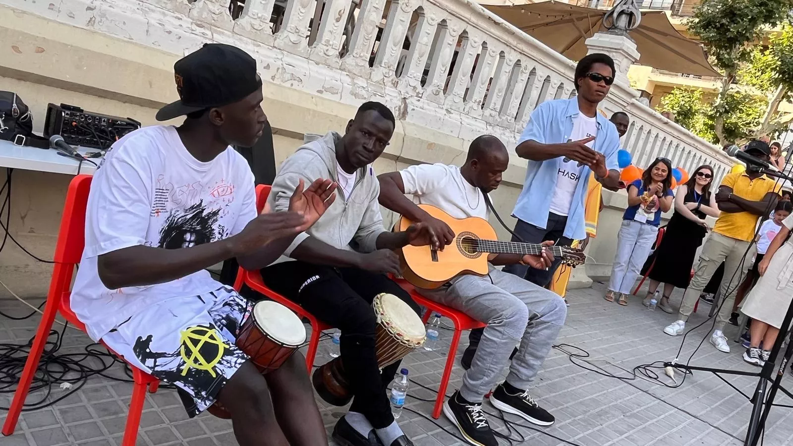 Actividades en Huesca por el Día Mundial de los Refugiados. Foto Mercedes Manterola