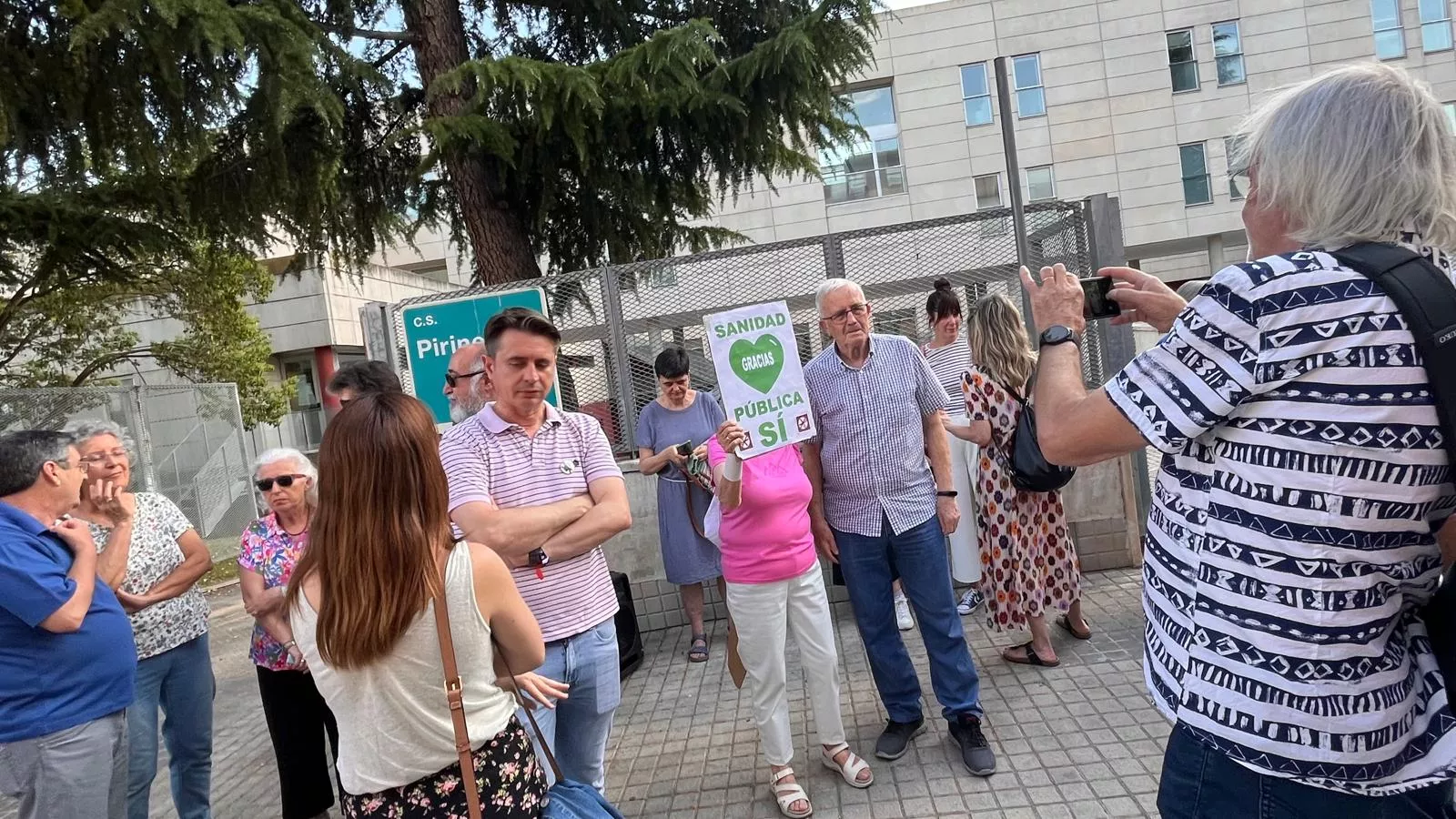 Concentración de la Plataforma en Defensa de la Sanidad Pública de Huesca. Foto Mercedes Manterola