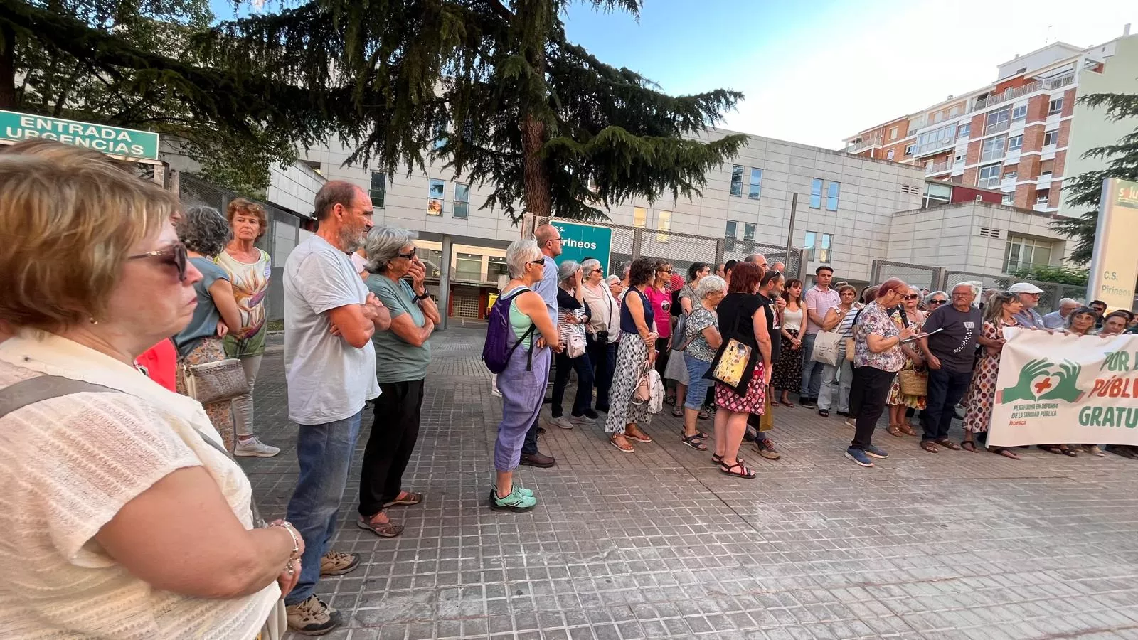 Concentración de la Plataforma en Defensa de la Sanidad Pública de Huesca. Foto Mercedes Manterola